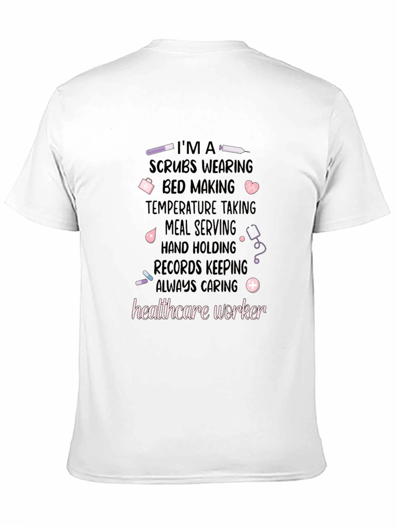 Black Healthcare Worker T-Shirt - Nurse Appreciation Gift view 11
