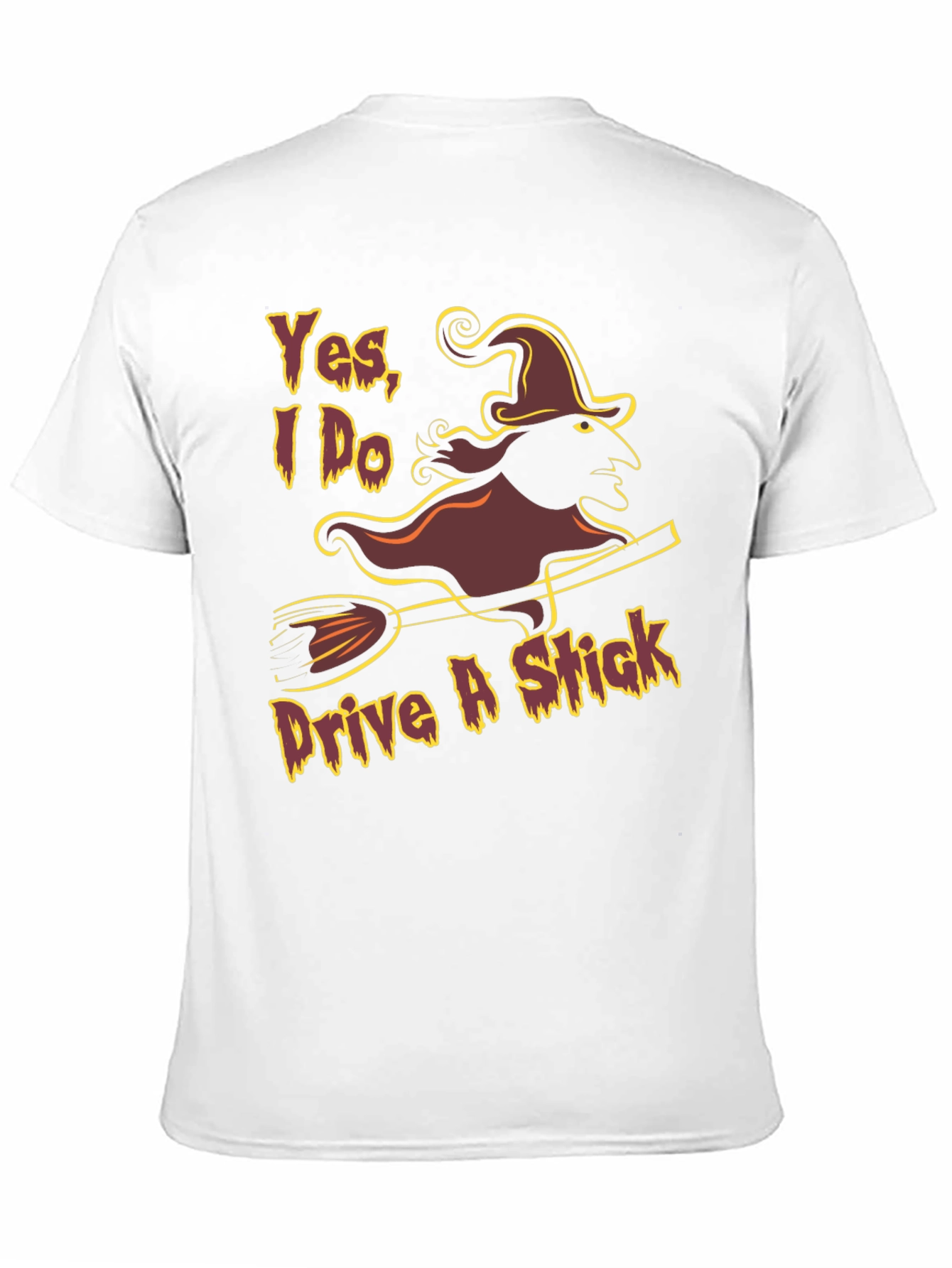 Black Yes, I Do Drive A Stick Witch Graphic T-Shirt view 11