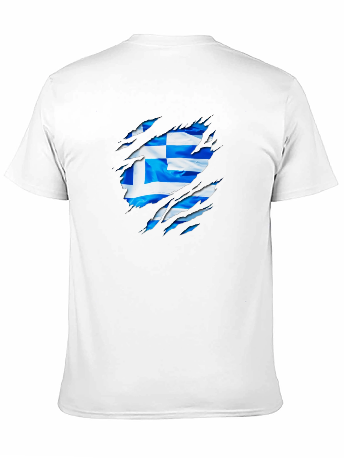 Greek Flag Ripped T-Shirt - Show Your Heritage - 11