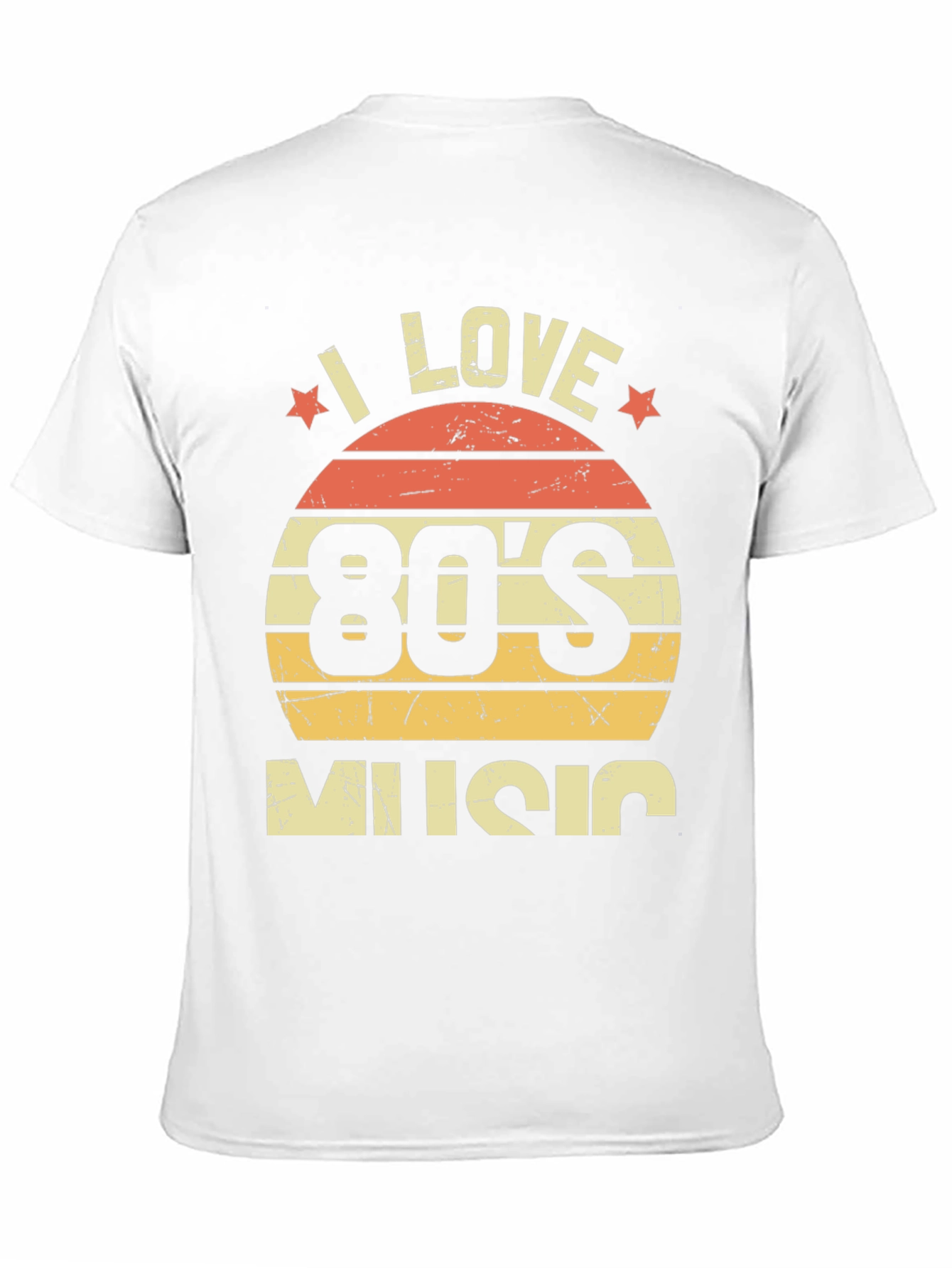 Black I Love 80's Music Retro T-Shirt view 11
