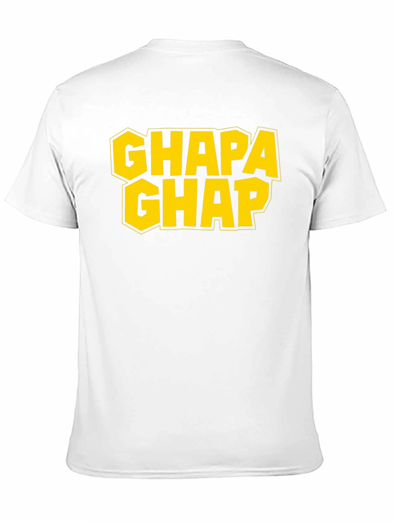 Black Ghapa Ghap Graphic T-Shirt - Bold Yellow Print view 11