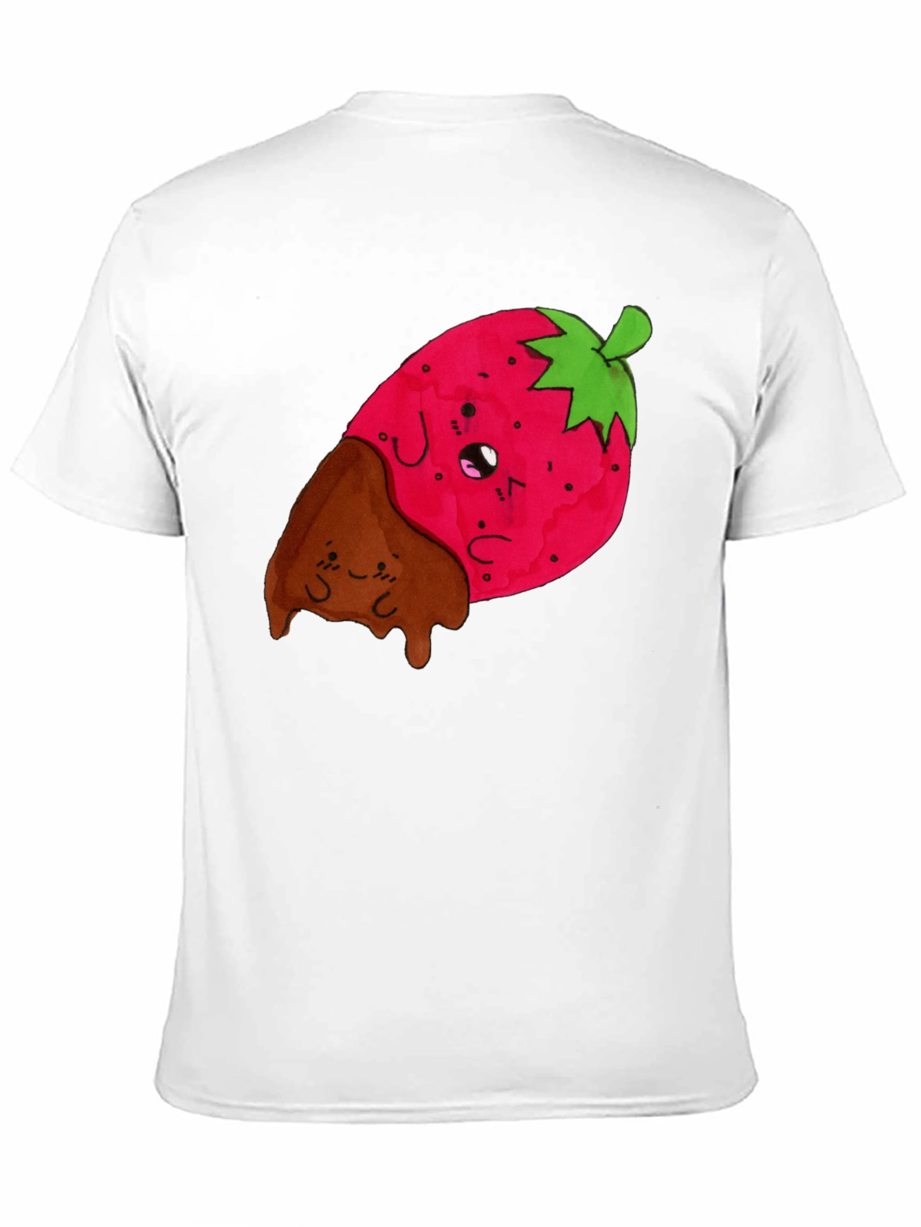 Black Strawberry Dipped in Chocolate Graphic Tee view 11
