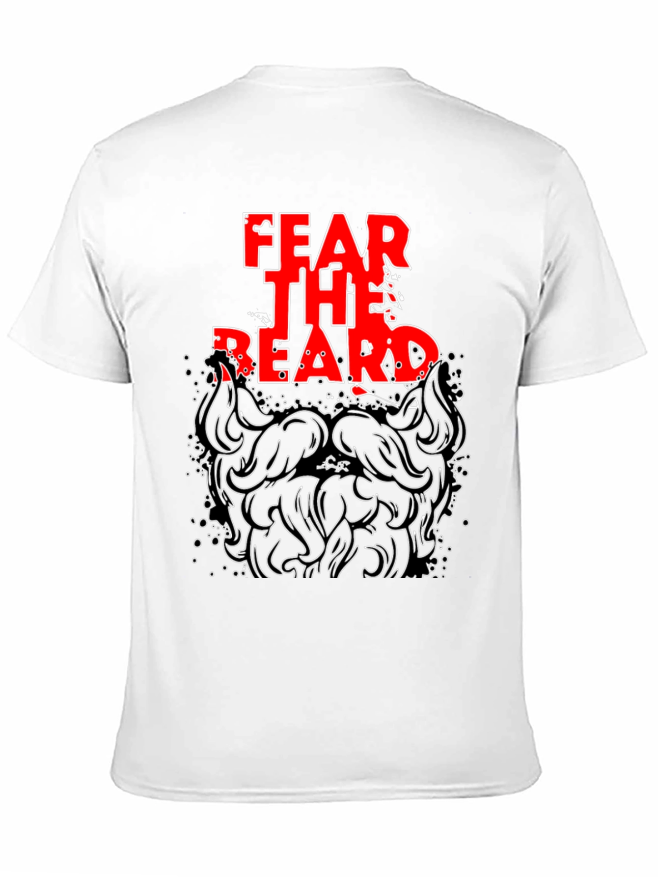 Black Fear The Beard T-Shirt - Black Cotton Tee view 11