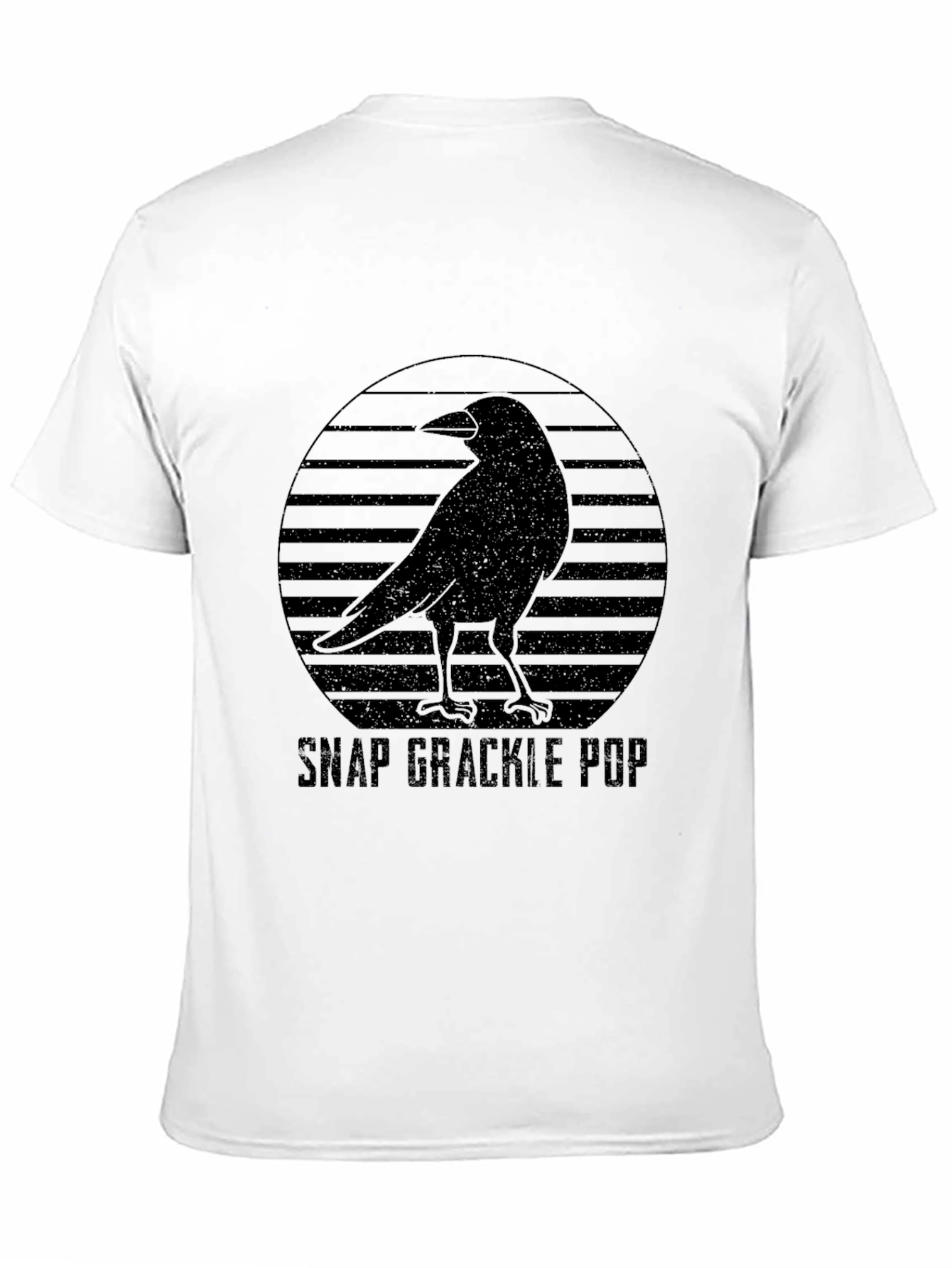 Black Snap Grackle Pop Graphic Tee - Black Bird Design view 11