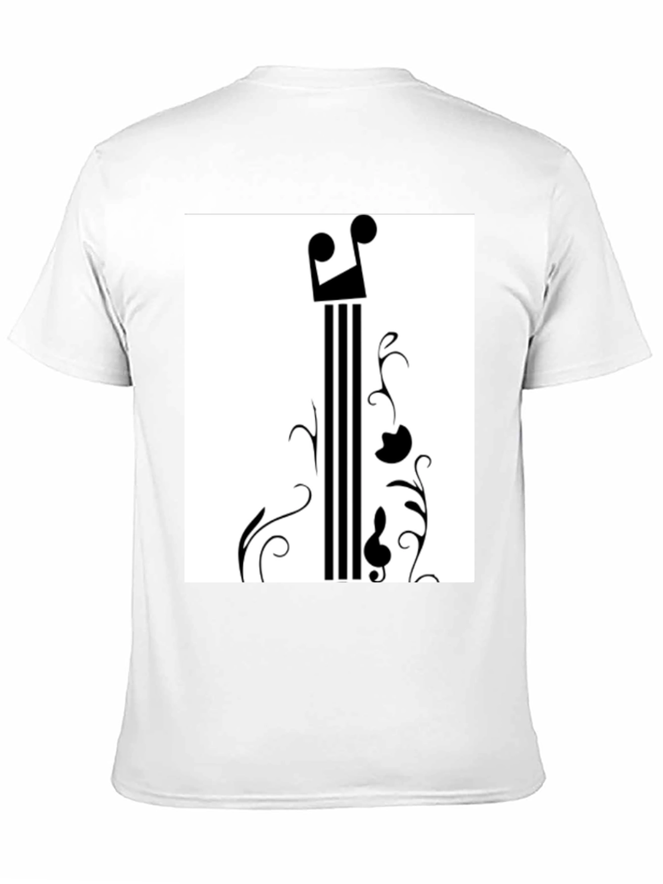 Black Music Note Graphic Black T-Shirt view 11