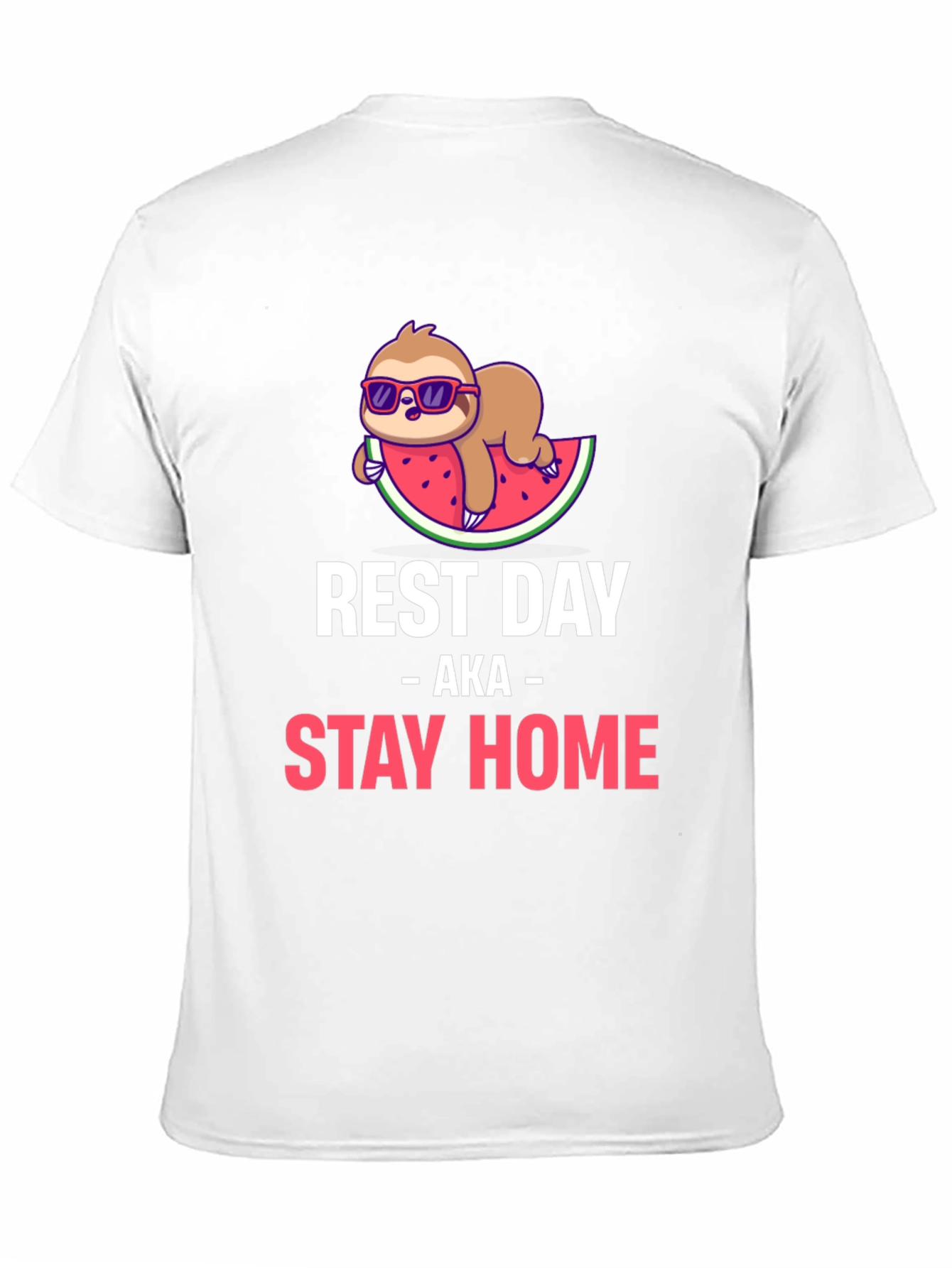 Black Rest Day Sloth T-Shirt - Stay Home & Relax! view 11