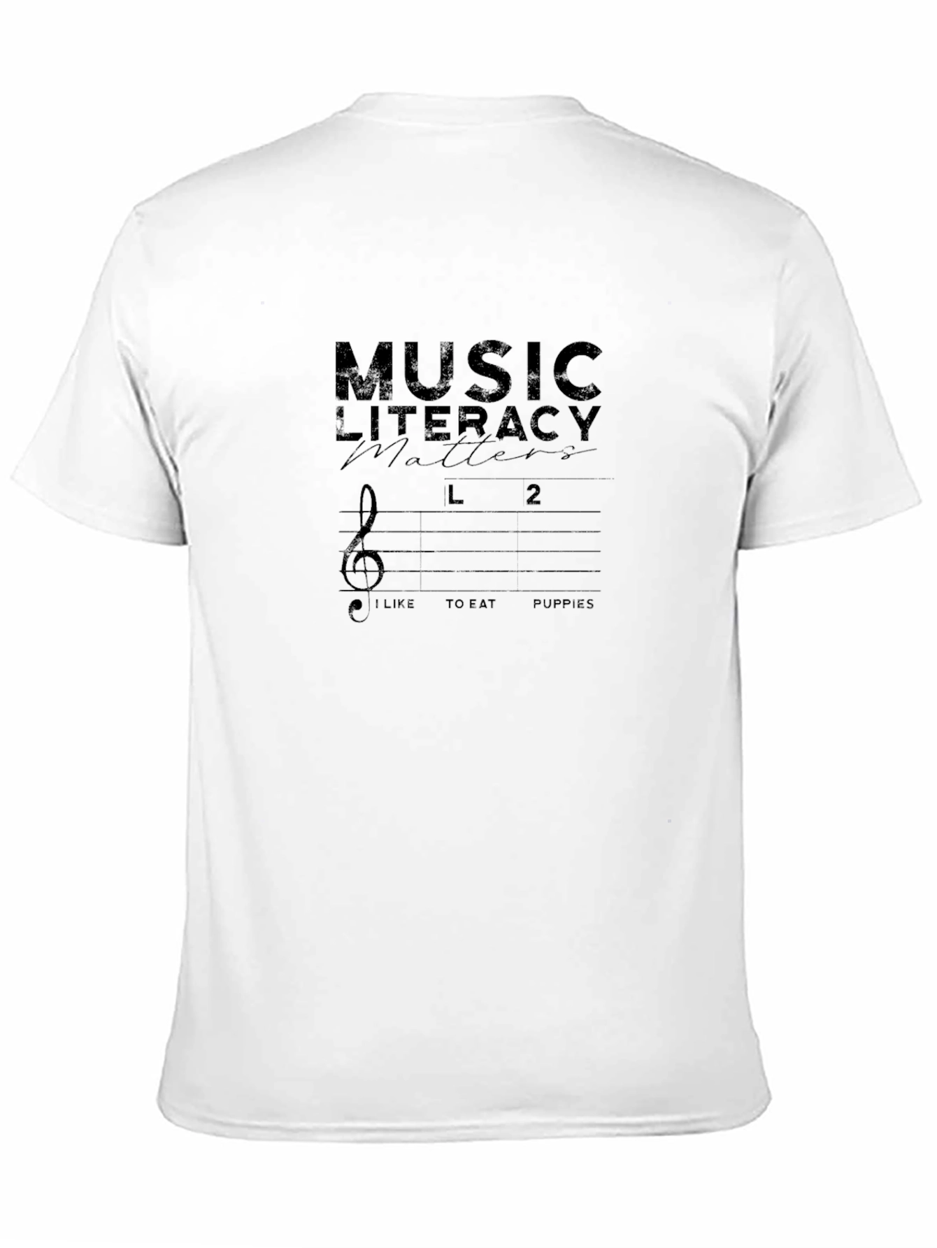 Black Music Literacy Matters Black Graphic Tee view 11