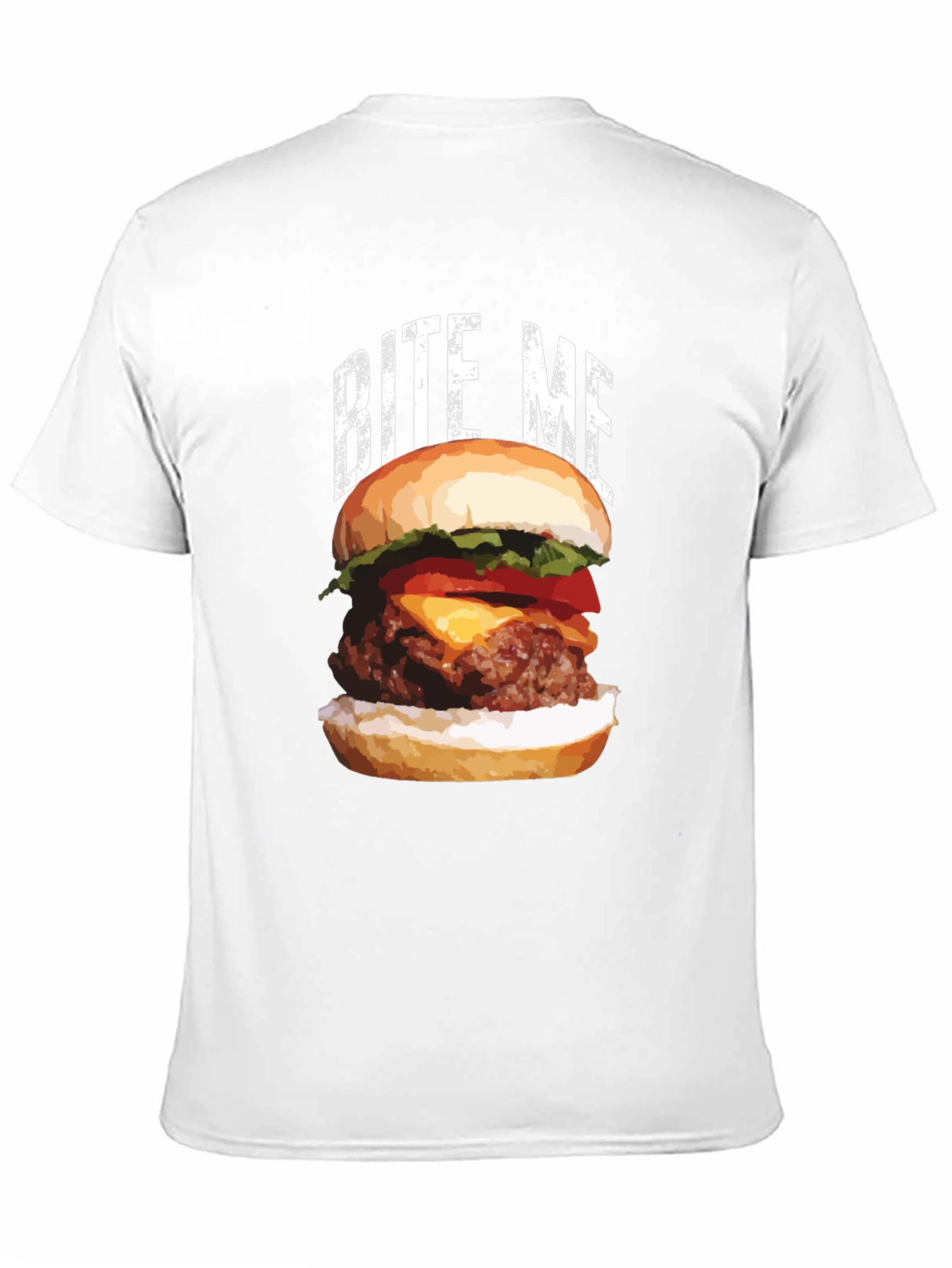 Black Bite Me Burger T-Shirt - Foodie Apparel view 11
