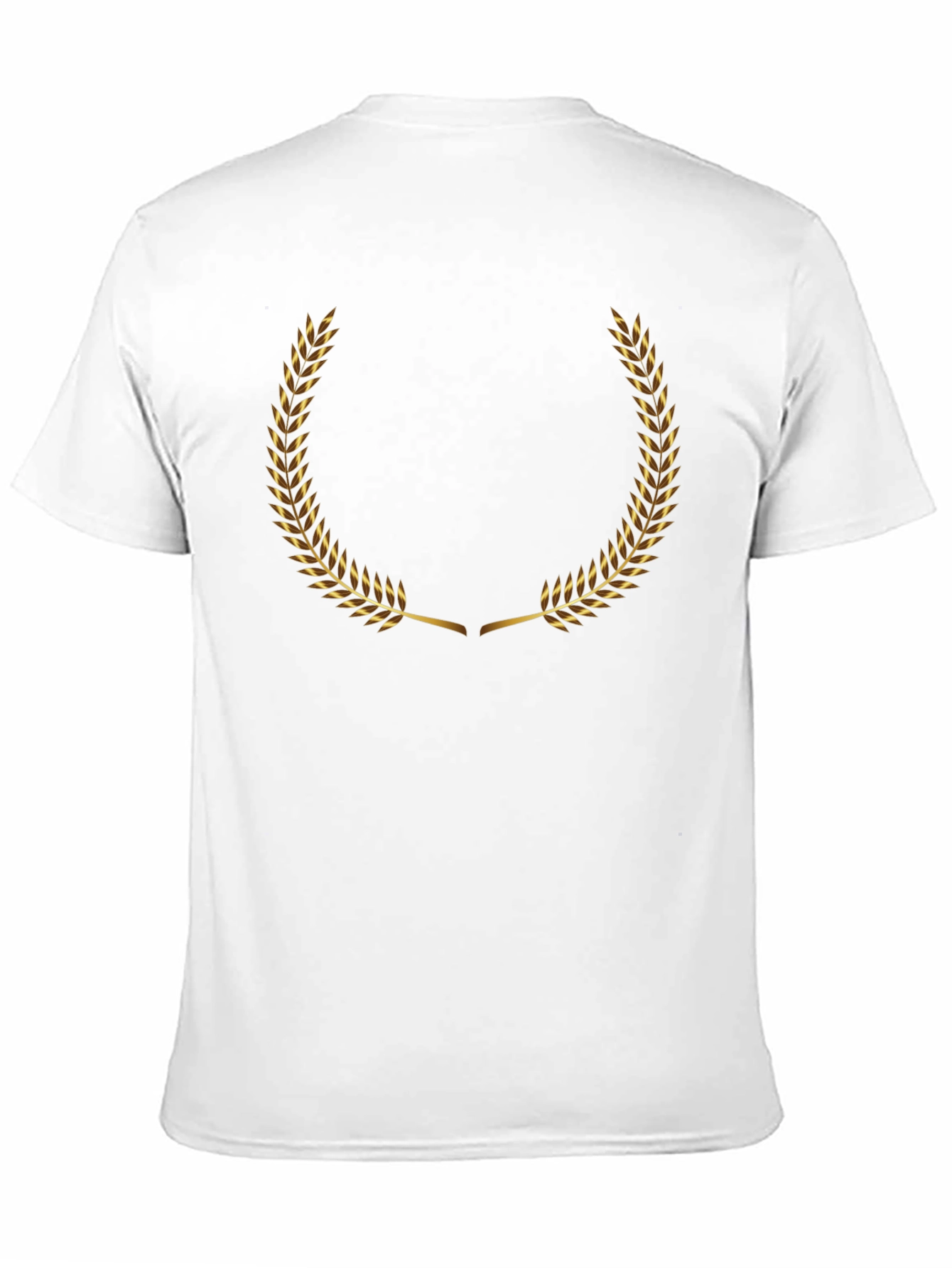 Black Golden Laurel Wreath Black T-Shirt view 11