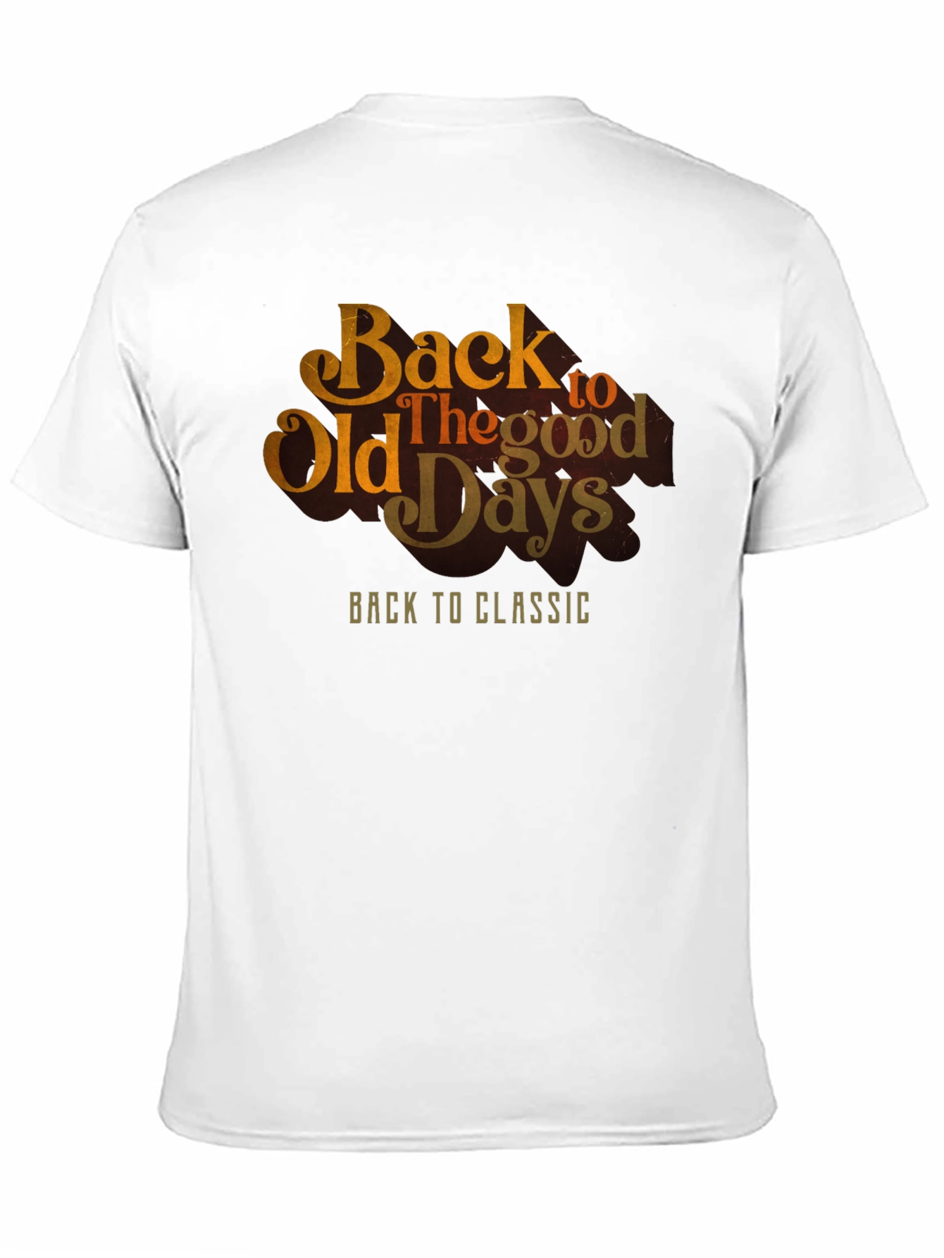 Black Back to Old Days Graphic T-Shirt - Vintage Classic Tee view 11