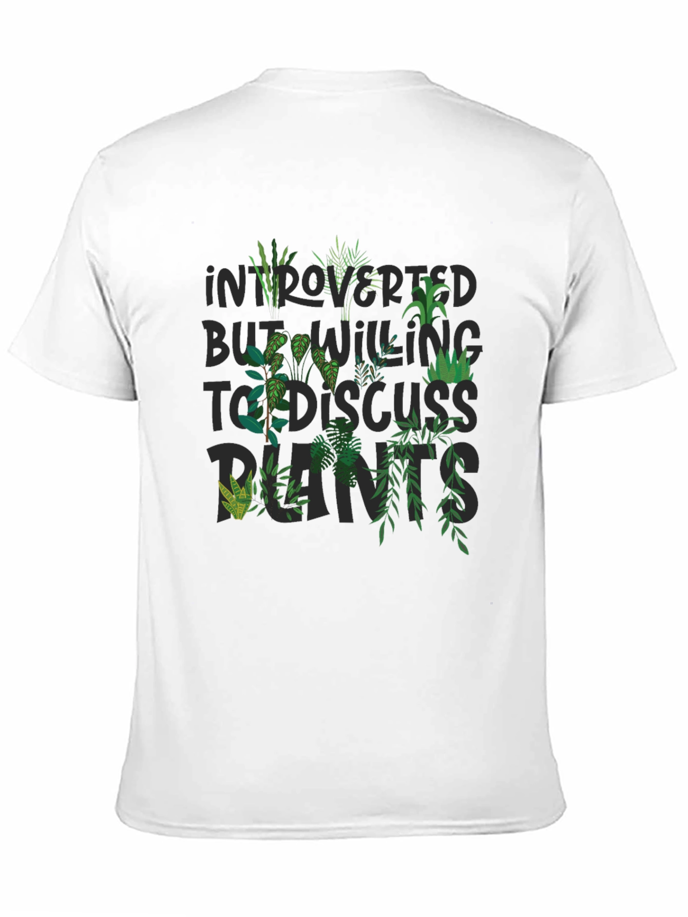 Black Introverted Plant Lover T-Shirt view 11