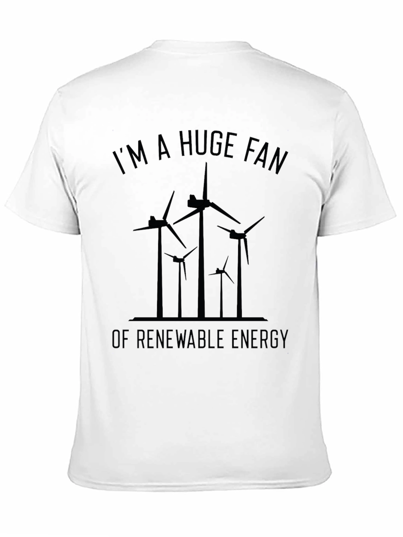 Black Renewable Energy Fan T-Shirt - Eco-Friendly Apparel view 11