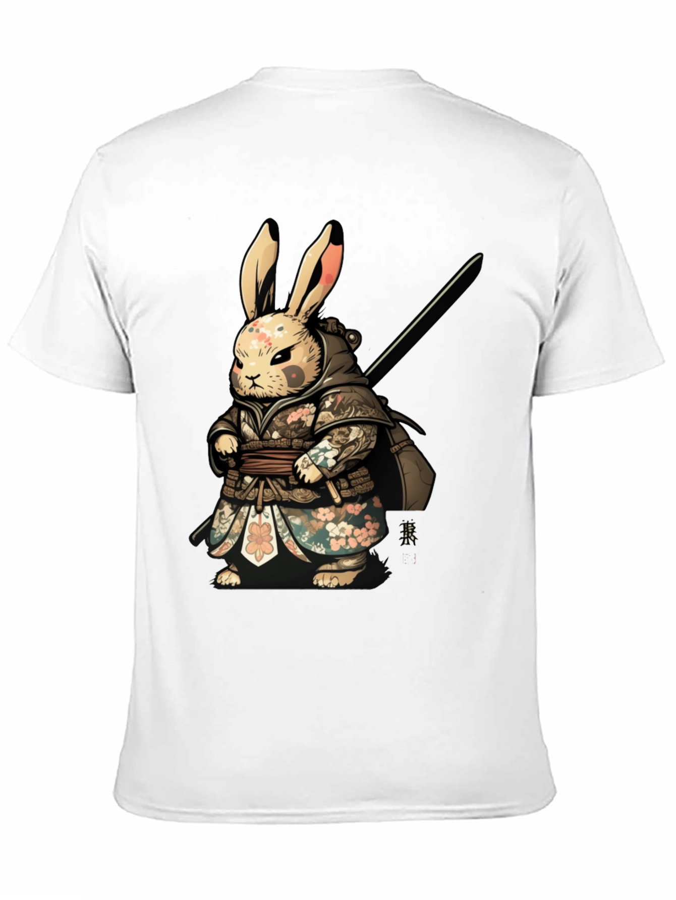 Black Samurai Rabbit Graphic Tee - Unique Design view 11