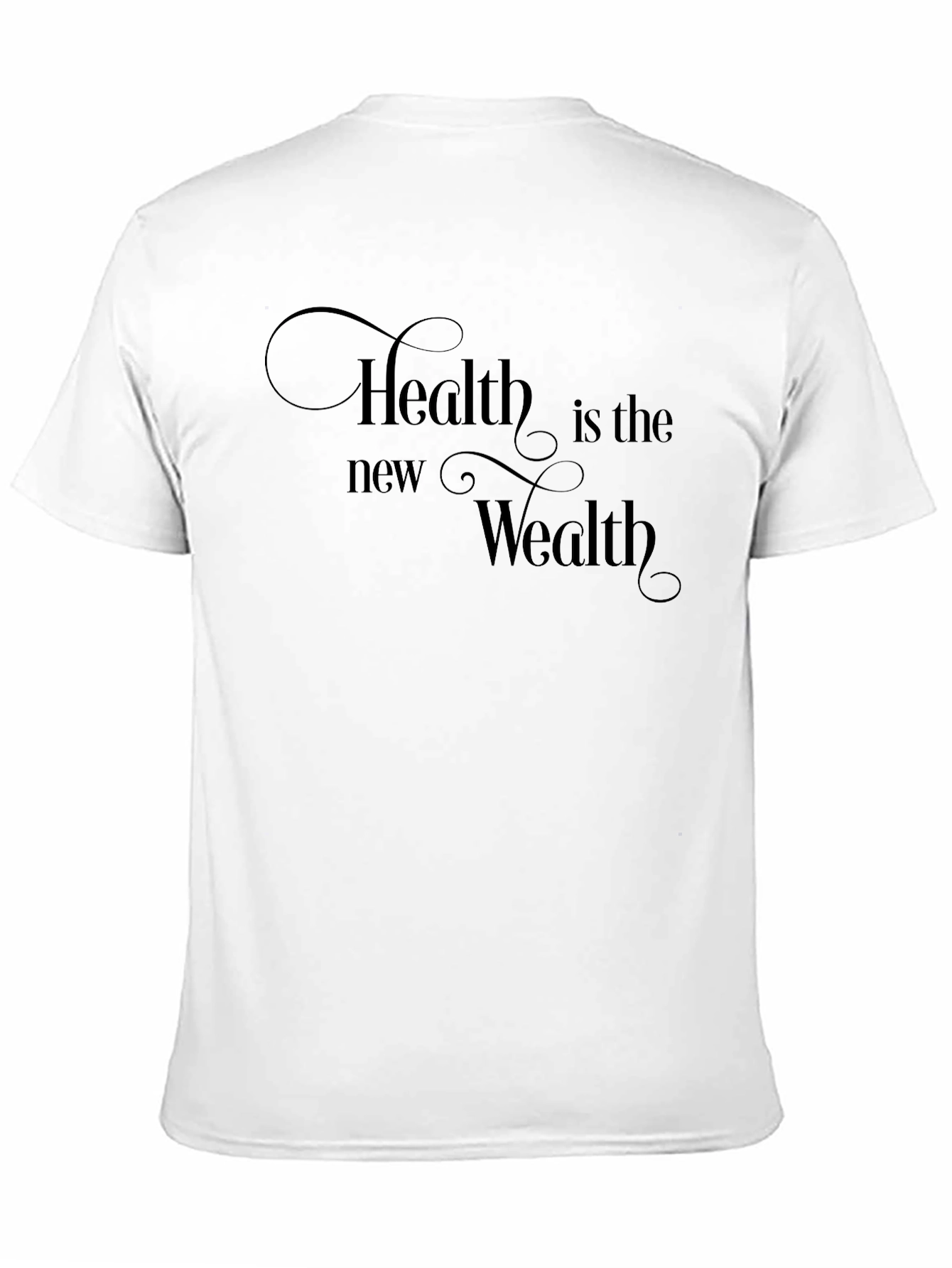 Black Health is the New Wealth Black T-Shirt view 11