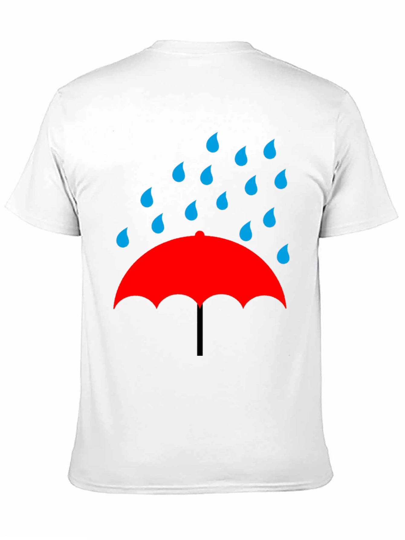 Black Rainy Day Umbrella Graphic Tee - Black T-Shirt view 11