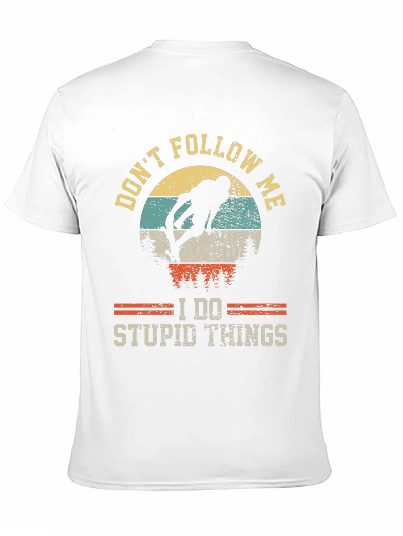 Black Don't Follow Me T-Shirt: Skateboarding Humor Tee view 11