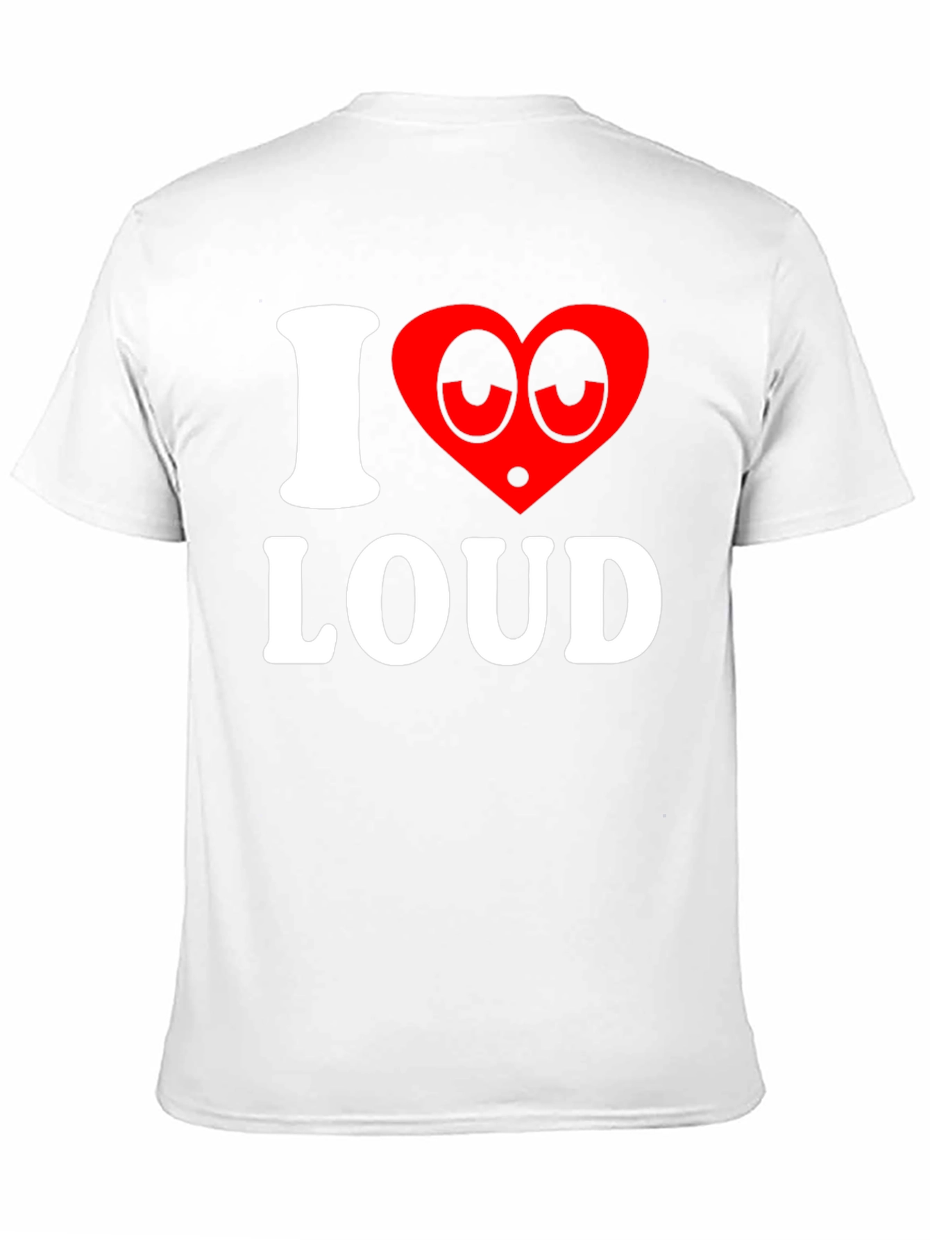 Black I Heart Loud Funny Graphic Tee - Black Cotton T-Shirt view 11