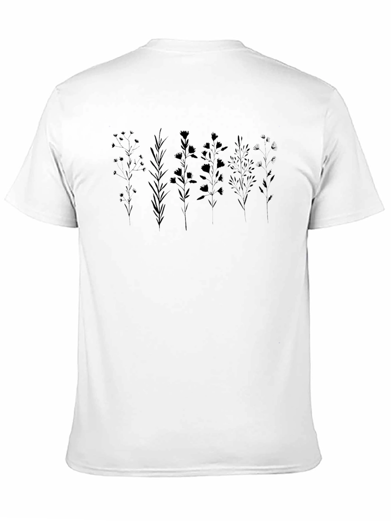 Black Botanical Black T-Shirt - Nature Inspired Style view 11