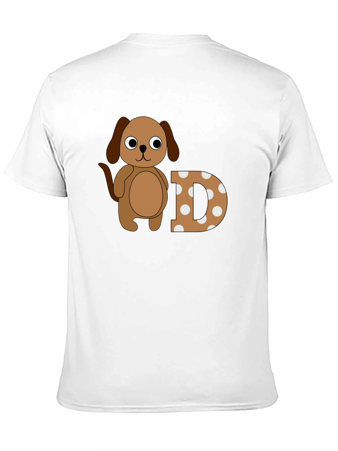 Black Dog & Letter D Graphic Black T-Shirt view 11