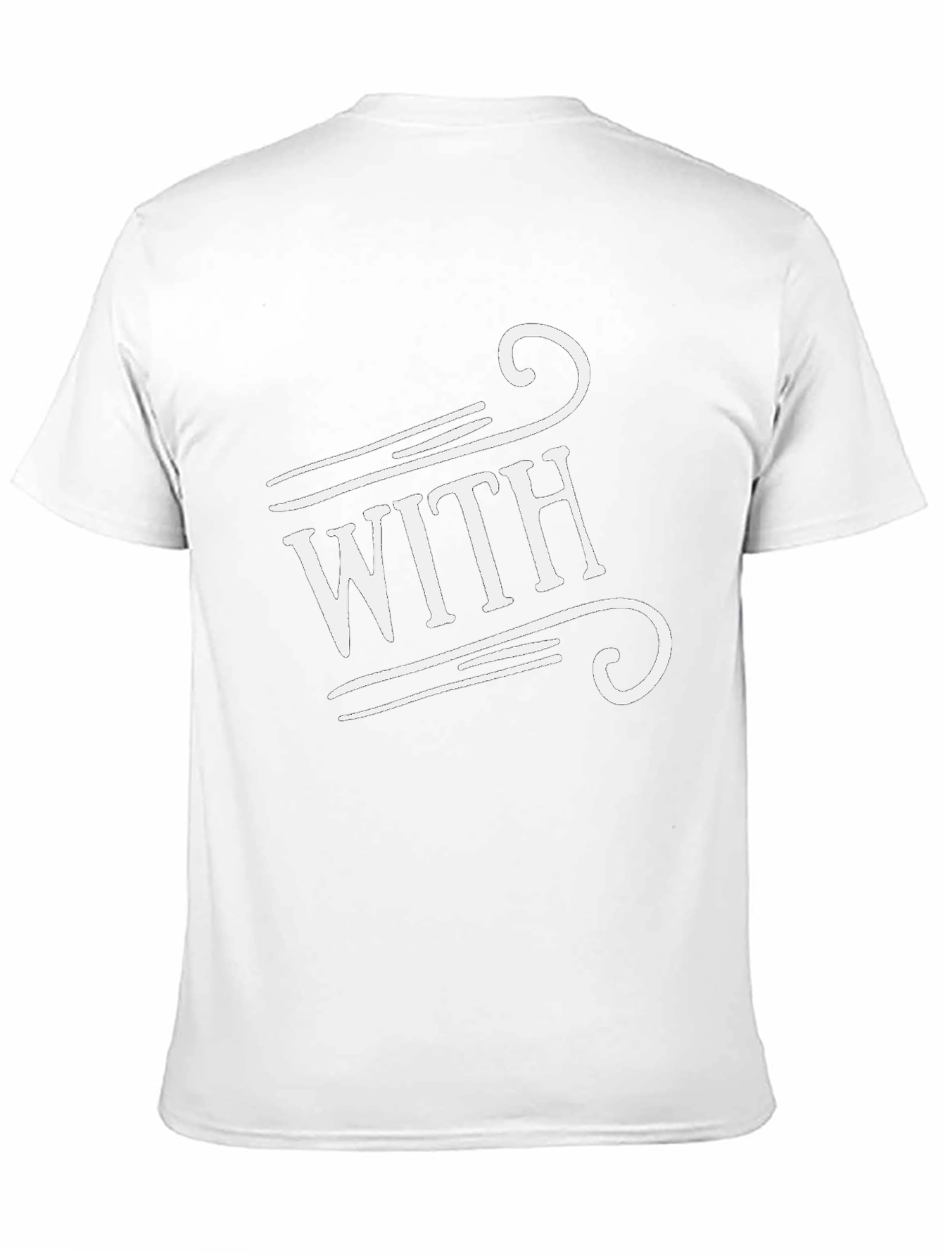 Black Stylish Black T-Shirt - 'With' Graphic Tee view 11