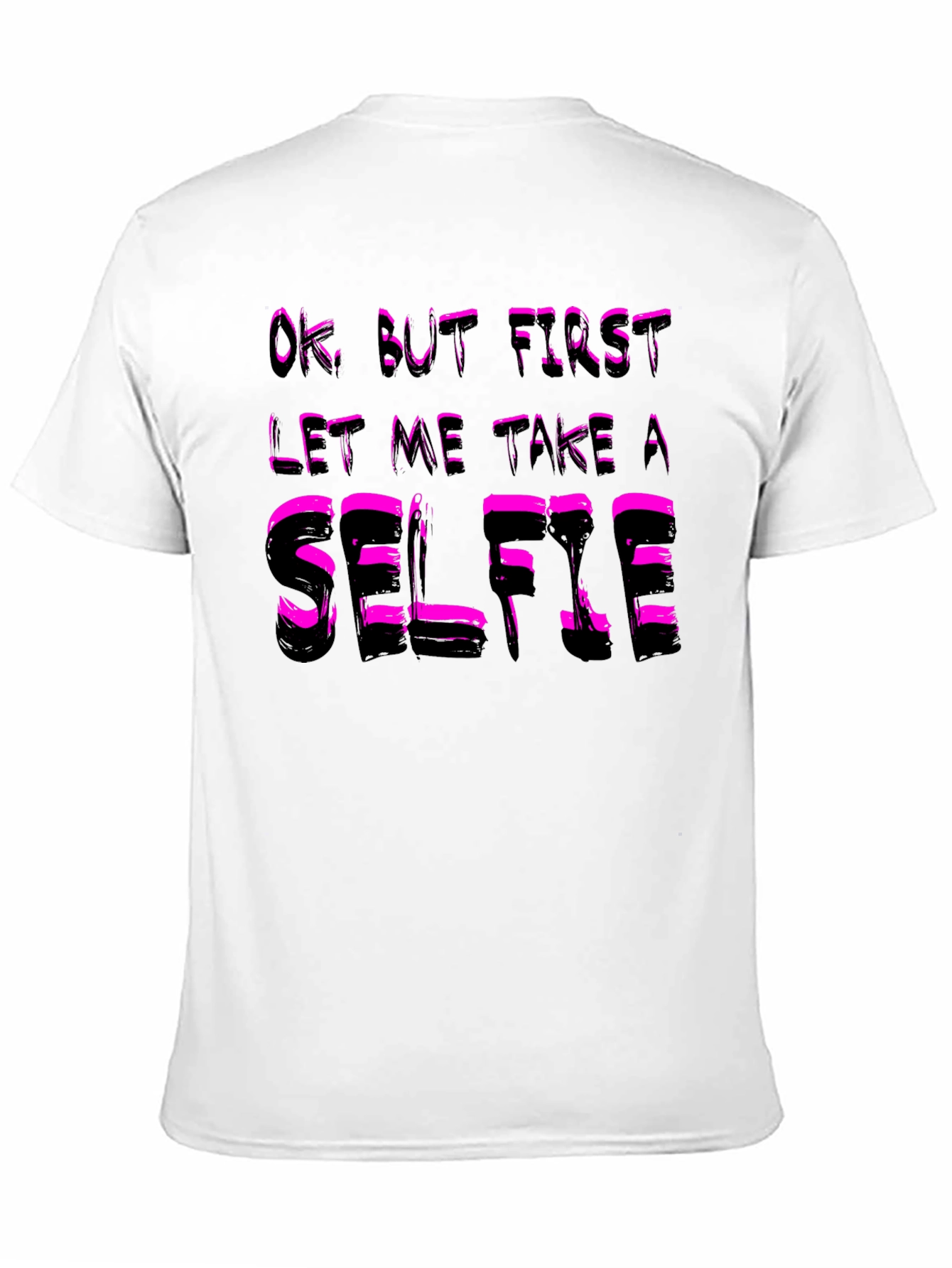 Black Selfie T-Shirt - Funny Black Cotton Tee view 11