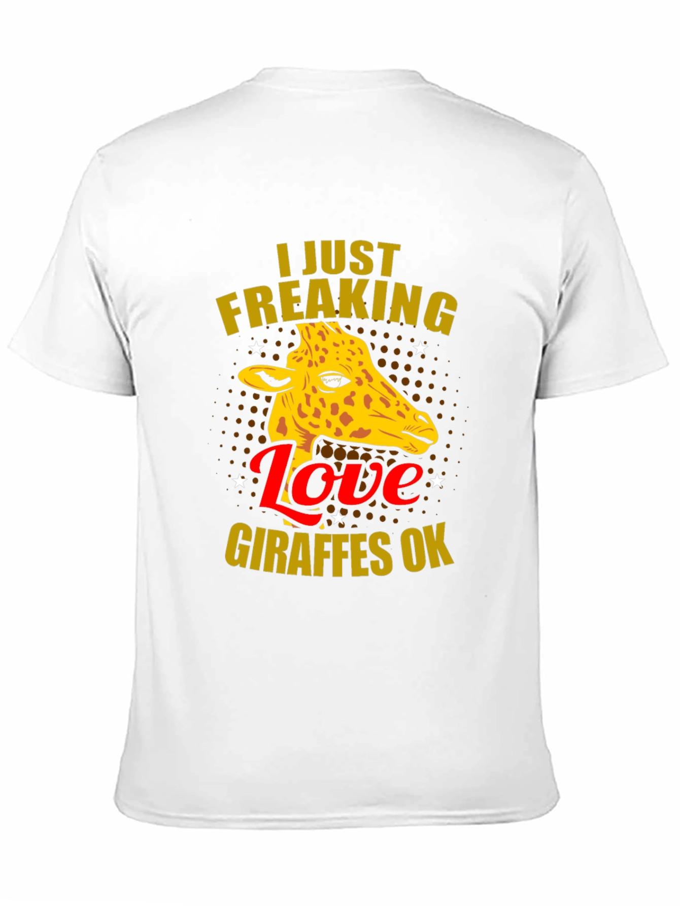 Black I Love Giraffes OK T-Shirt view 11