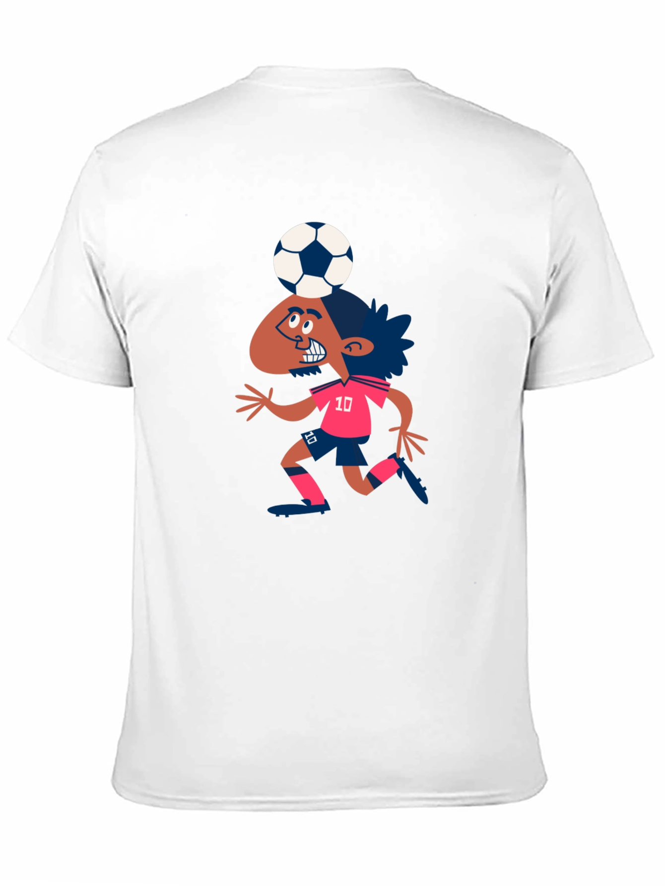 Black Cartoon Soccer Player Graphic T-Shirt view 11