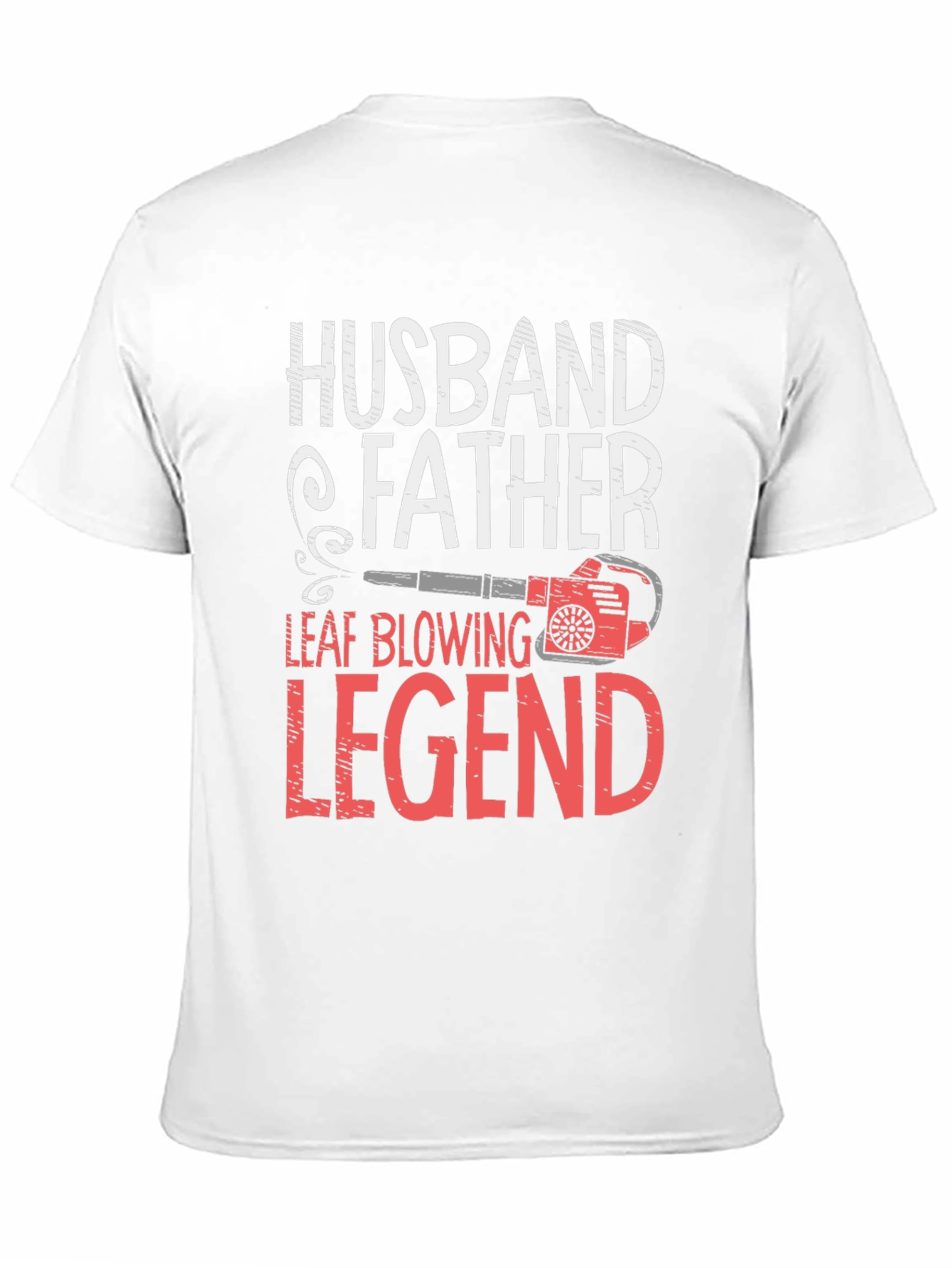 Black Husband Father Leaf Blowing Legend T-Shirt view 11