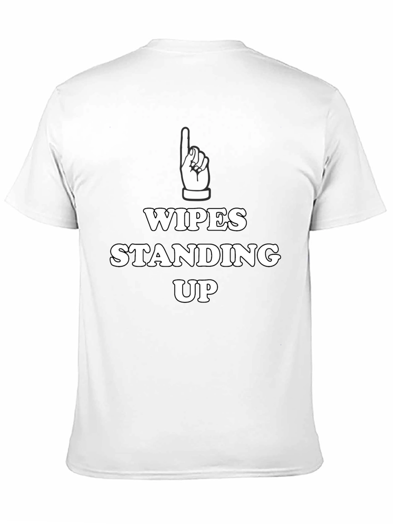 Black Wipes Standing Up Graphic Tee - Bold Humor T-Shirt view 11