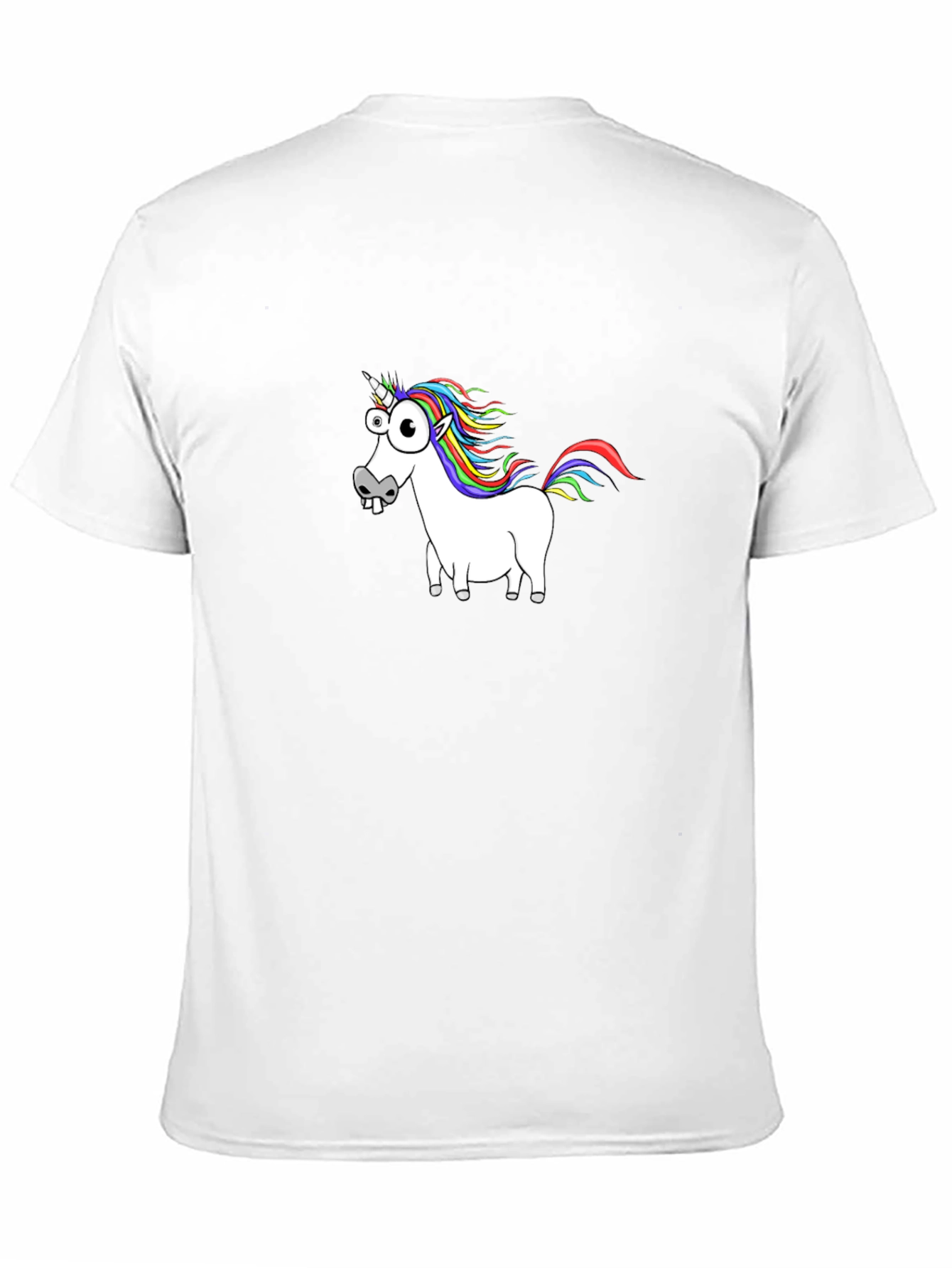 Black Funny Unicorn Graphic Tee - Black Cotton Casual T-Shirt view 11