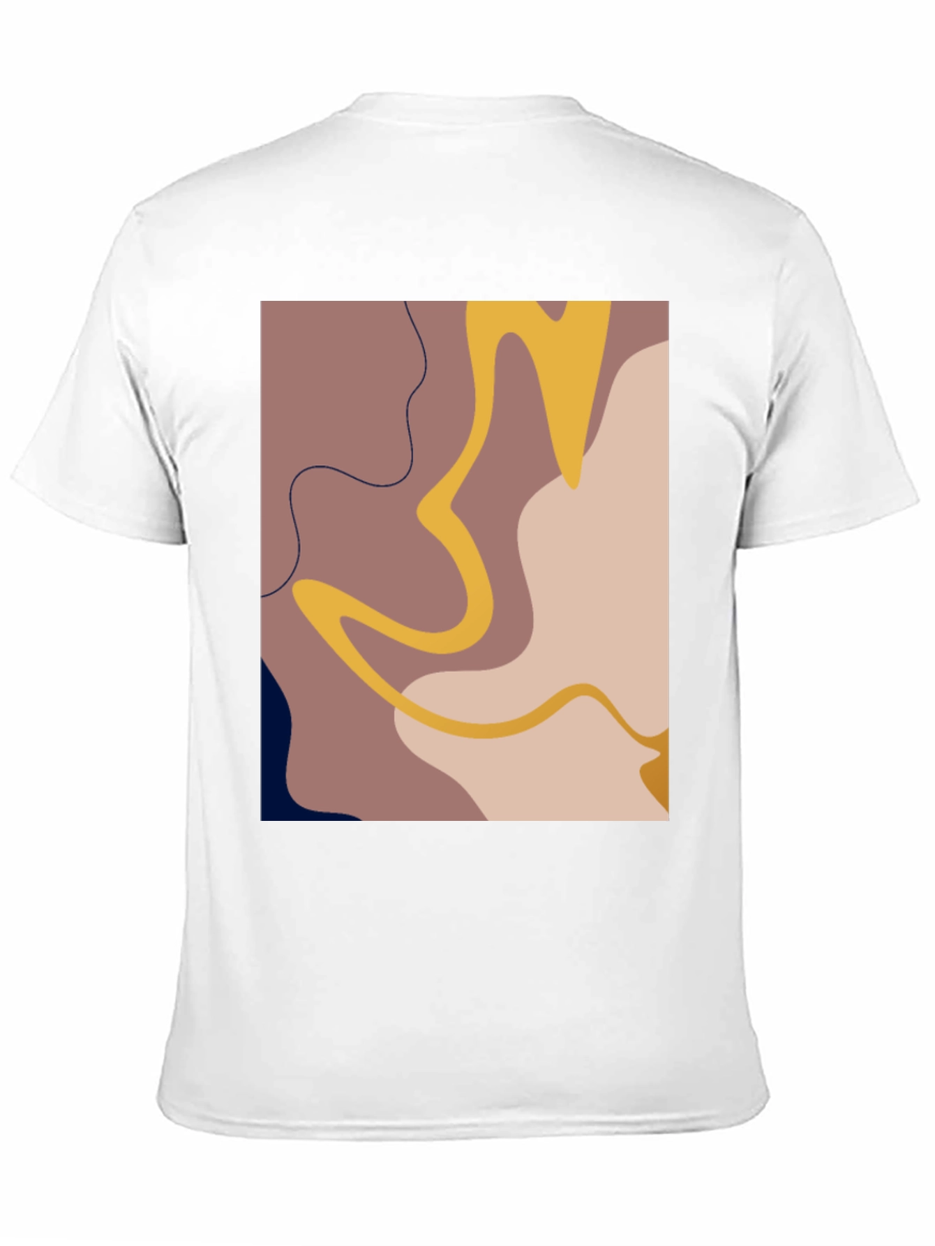 Black Abstract Graphic Print T-Shirt - Modern Art Tee view 11