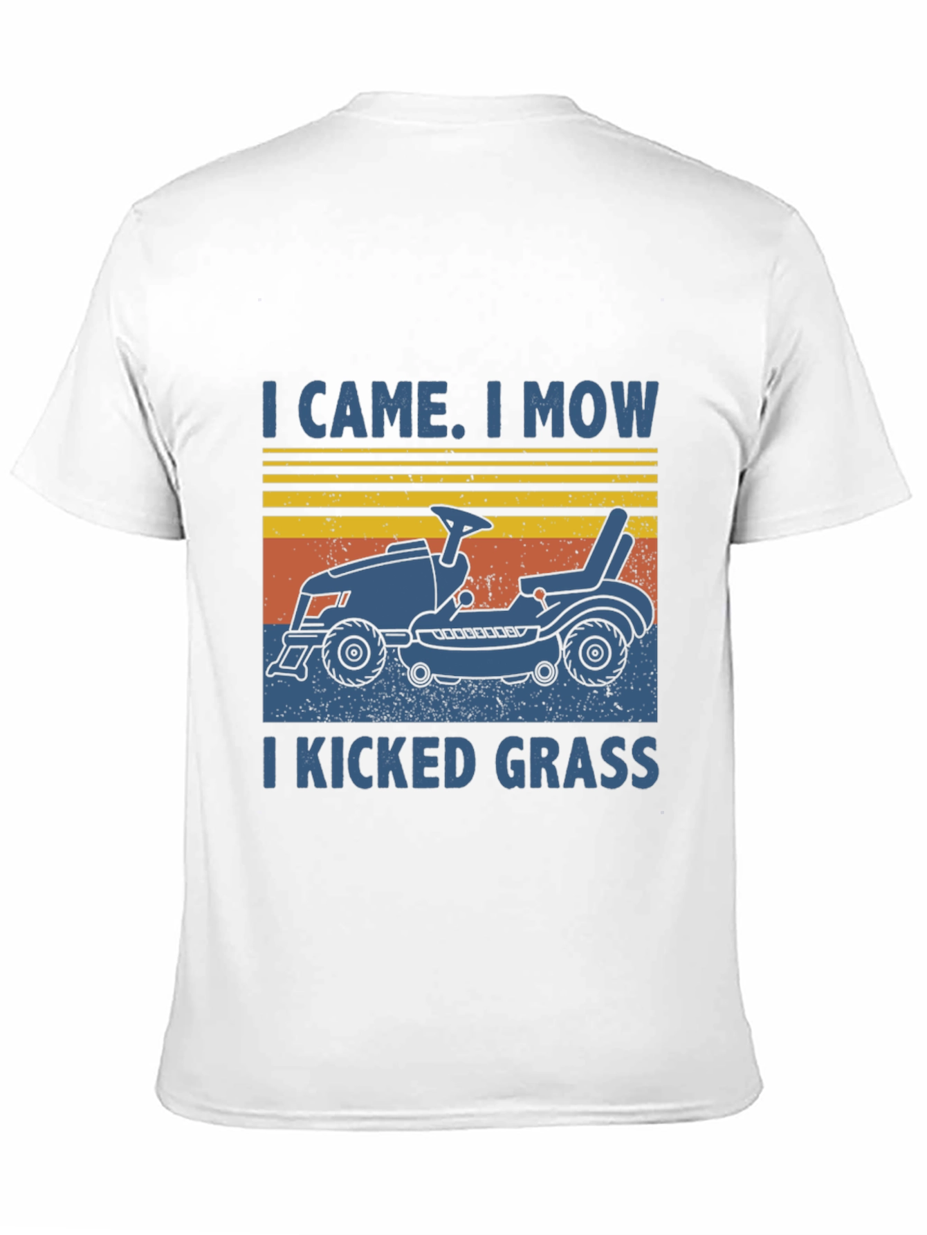 Black I Came I Mow T-Shirt - Lawn Mower Humor view 11