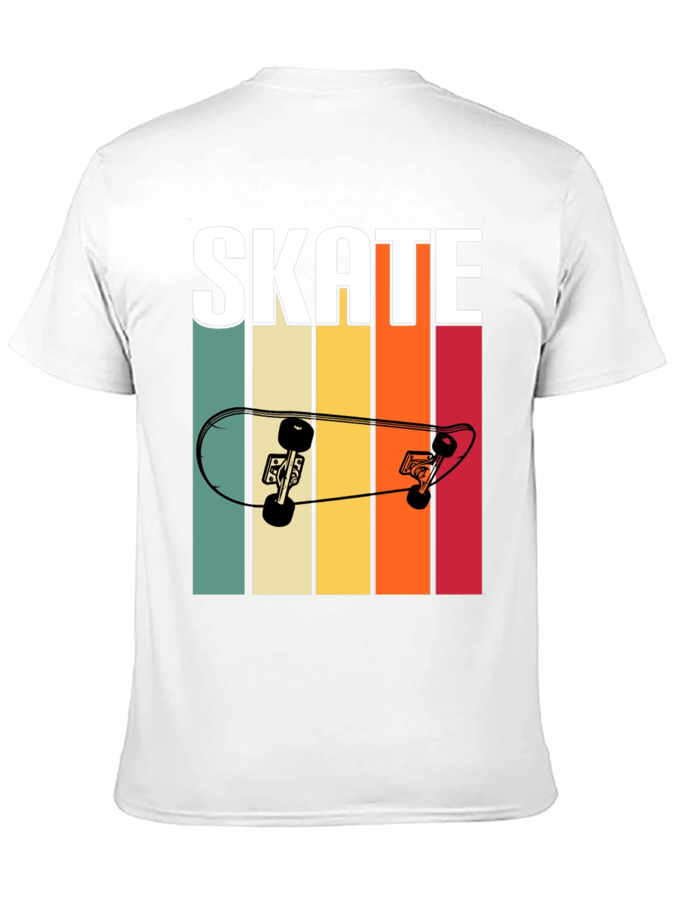Black Retro Skate T-Shirt - Cool Skateboard Design view 11