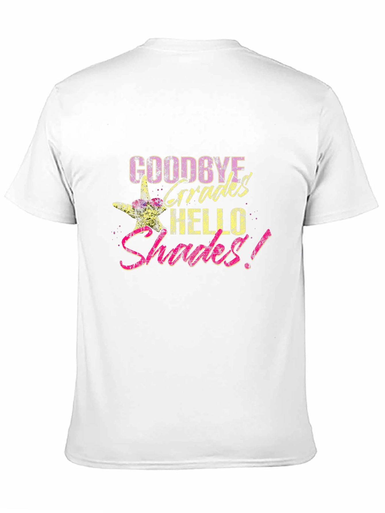 Black Goodbye Grades Hello Shades Black T-Shirt view 11