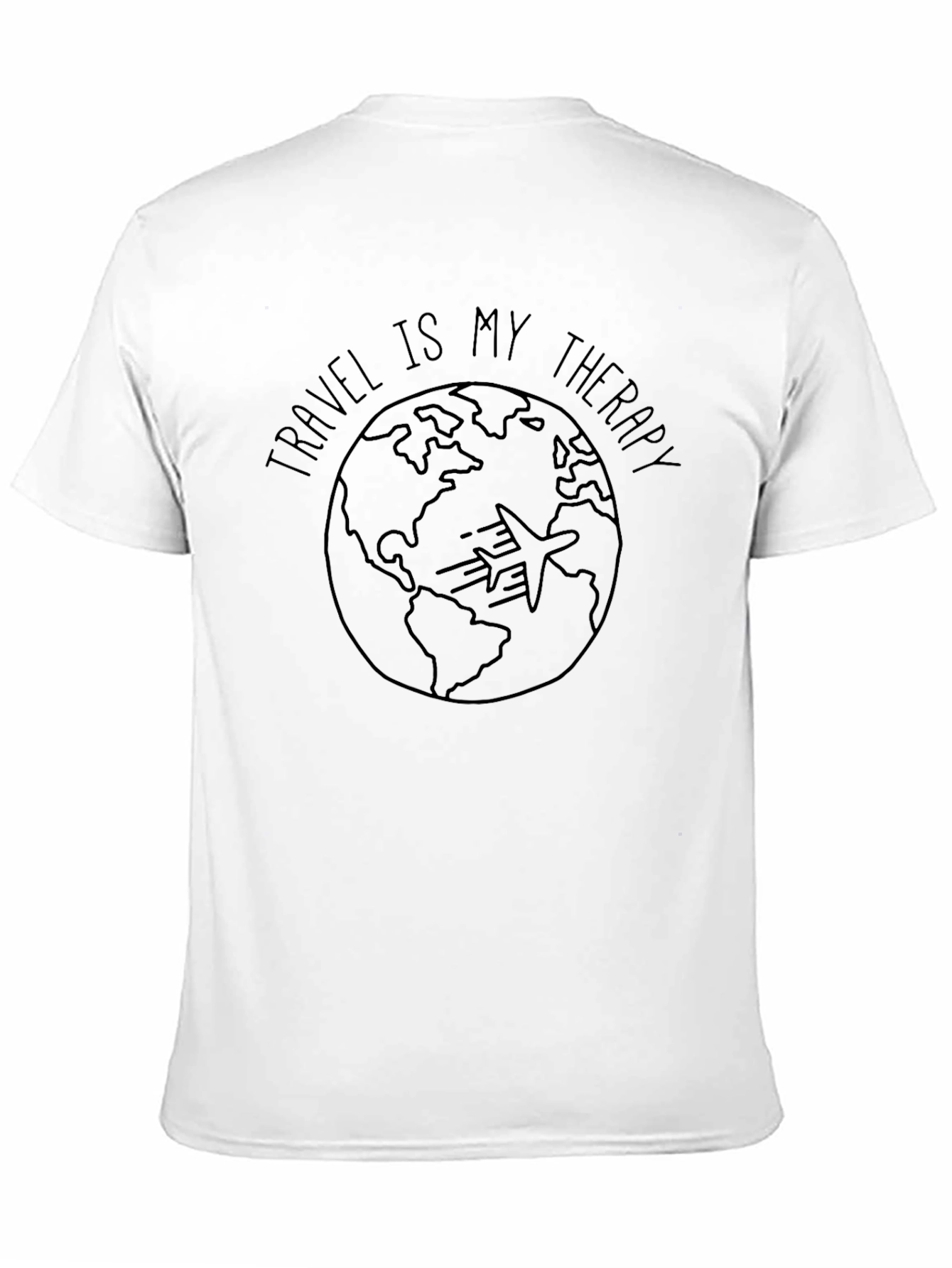 Black Travel Is My Therapy T-Shirt - World Adventure Tee view 11