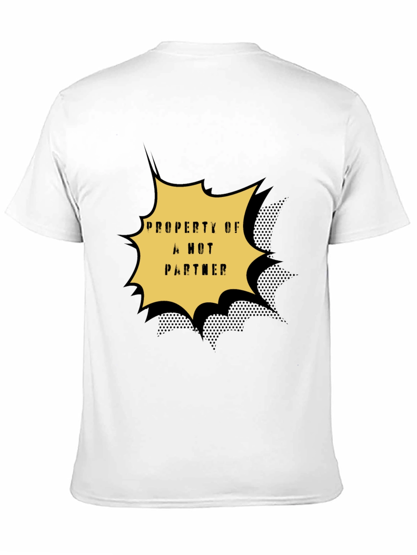 Black Property of a Hot Partner Graphic Tee - Black view 11