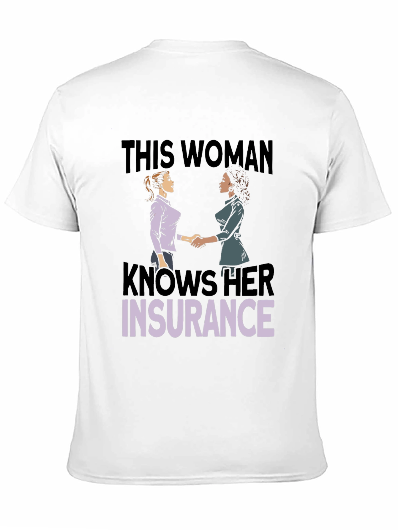 Black Knows Her Insurance T-Shirt view 11