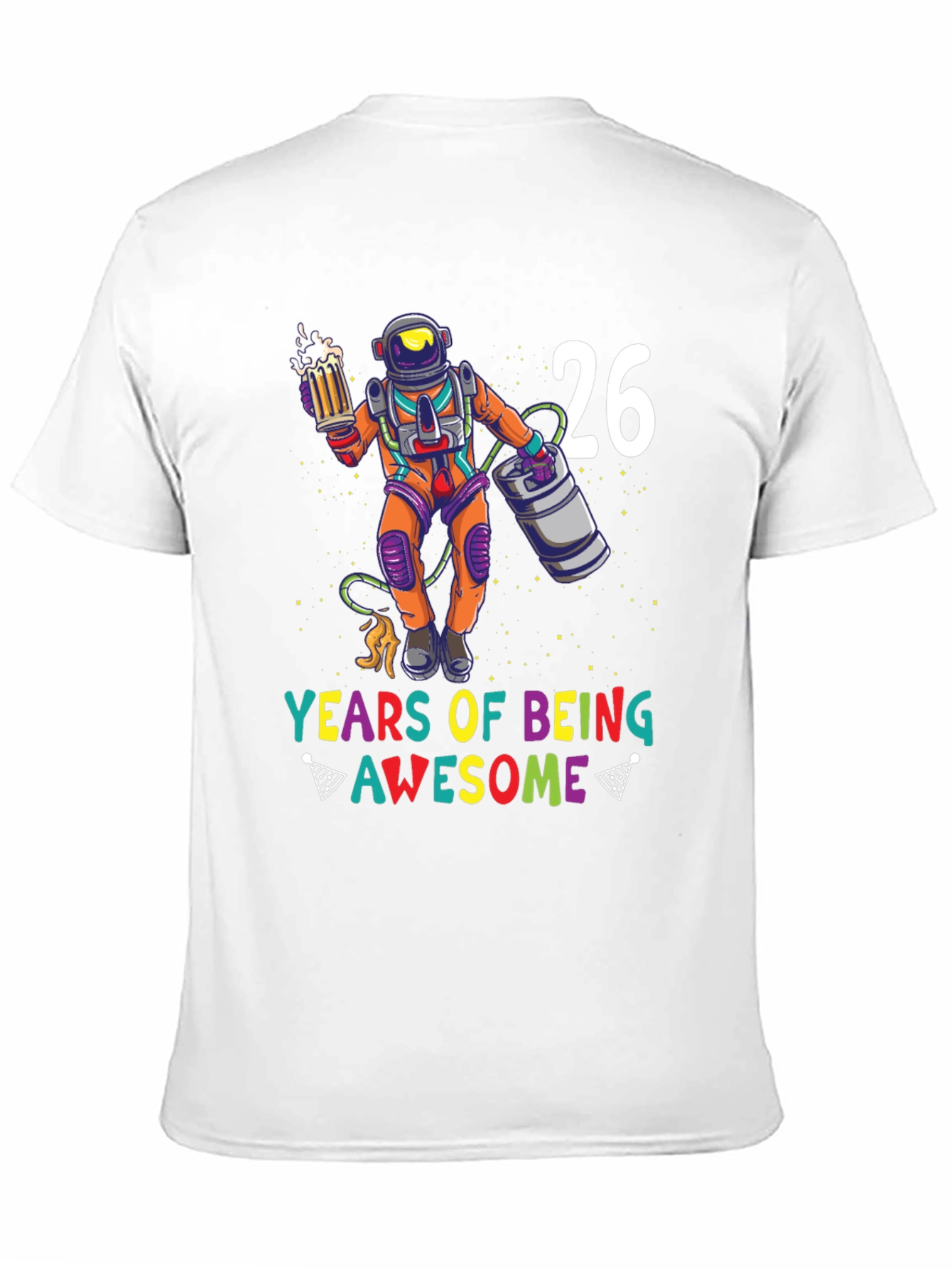 Black 26 Years of Being Awesome T-Shirt view 11