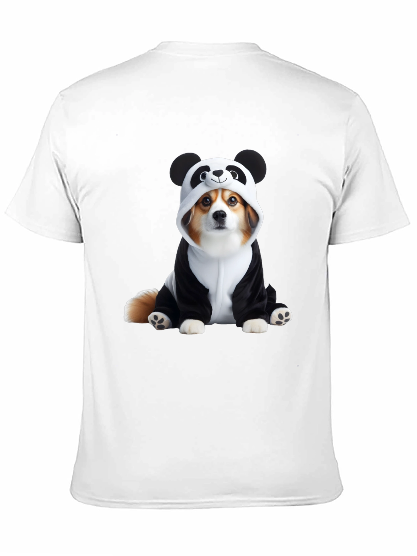 Black Dog Panda Costume T-Shirt view 11
