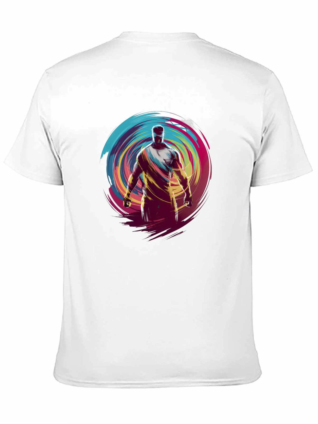 Black Abstract Athlete Graphic Black T-Shirt view 11