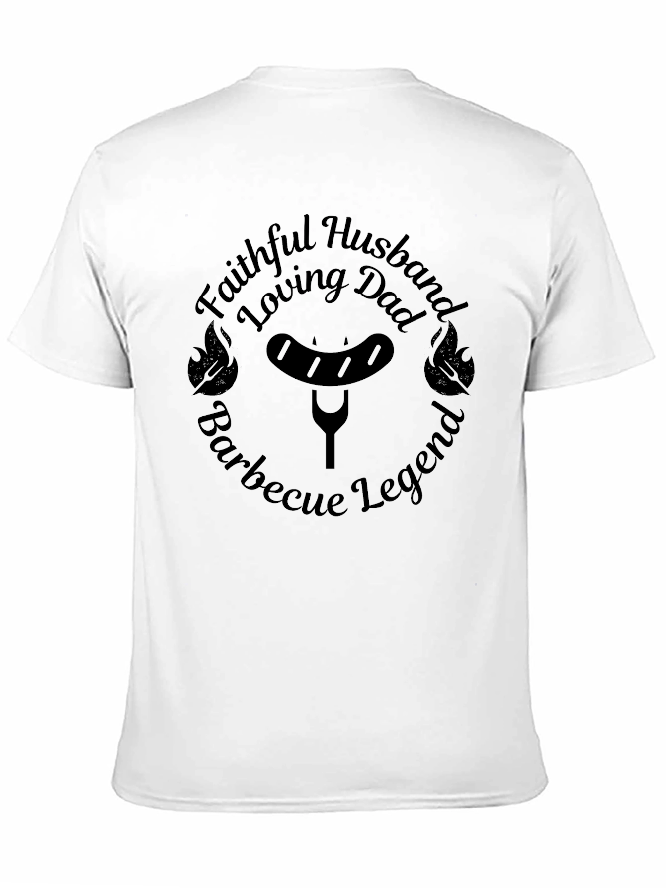 Black Faithful Husband Barbecue Legend Graphic Tee view 11