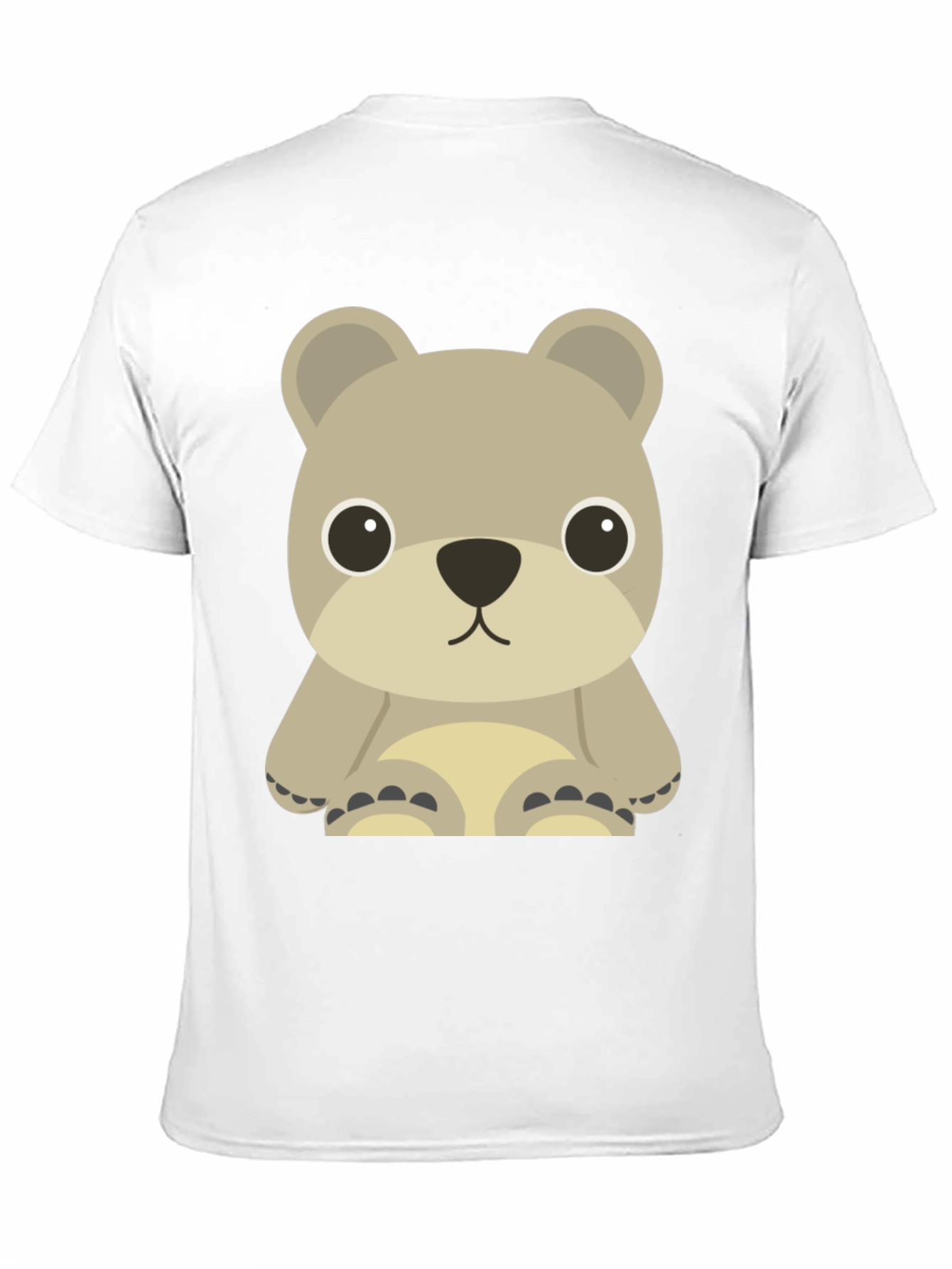 Black Cute Bear Graphic Tee - Unisex Casual T-Shirt view 11