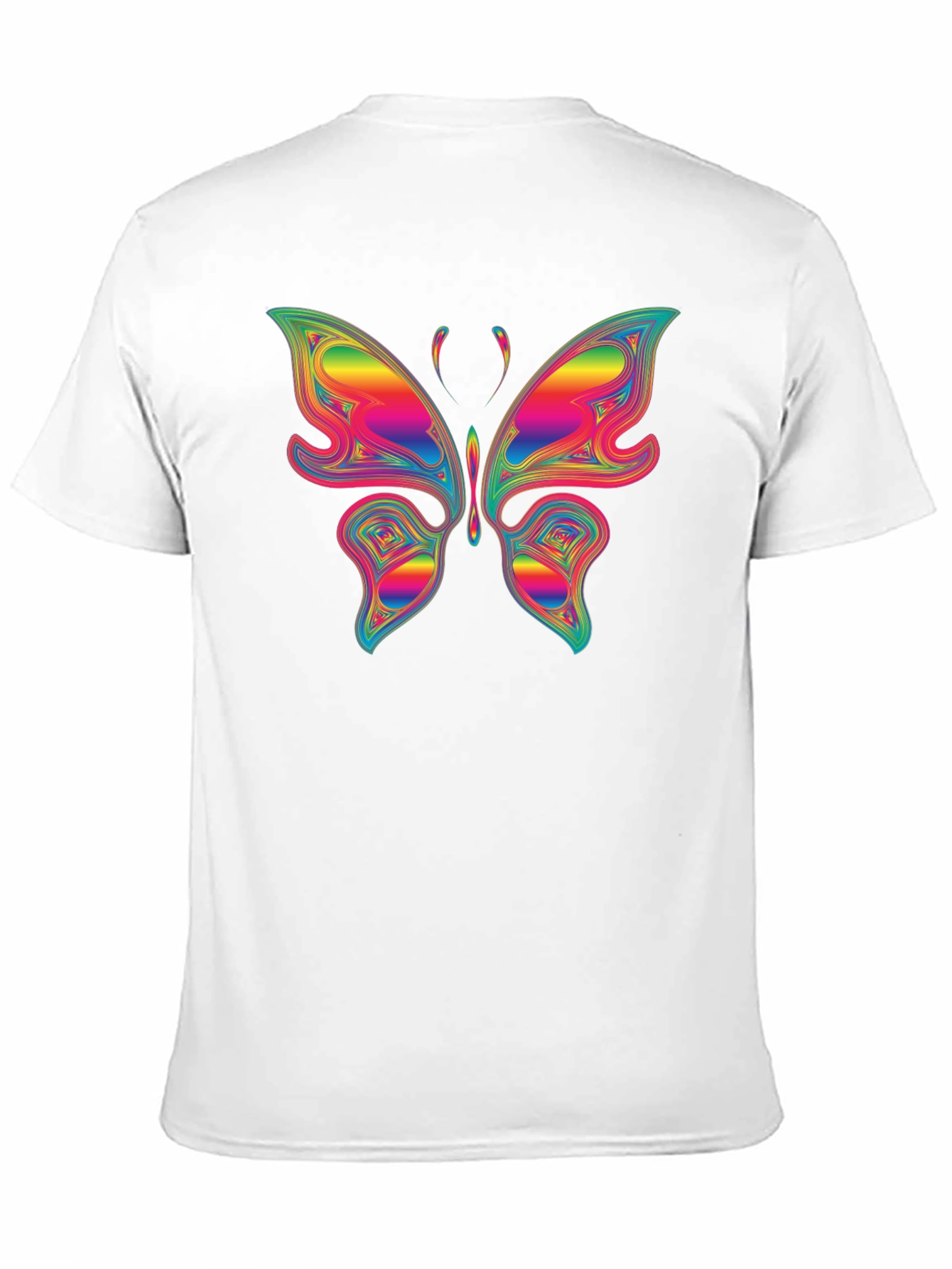 Black Rainbow Butterfly Graphic T-Shirt - Unique Colorful Tee view 11