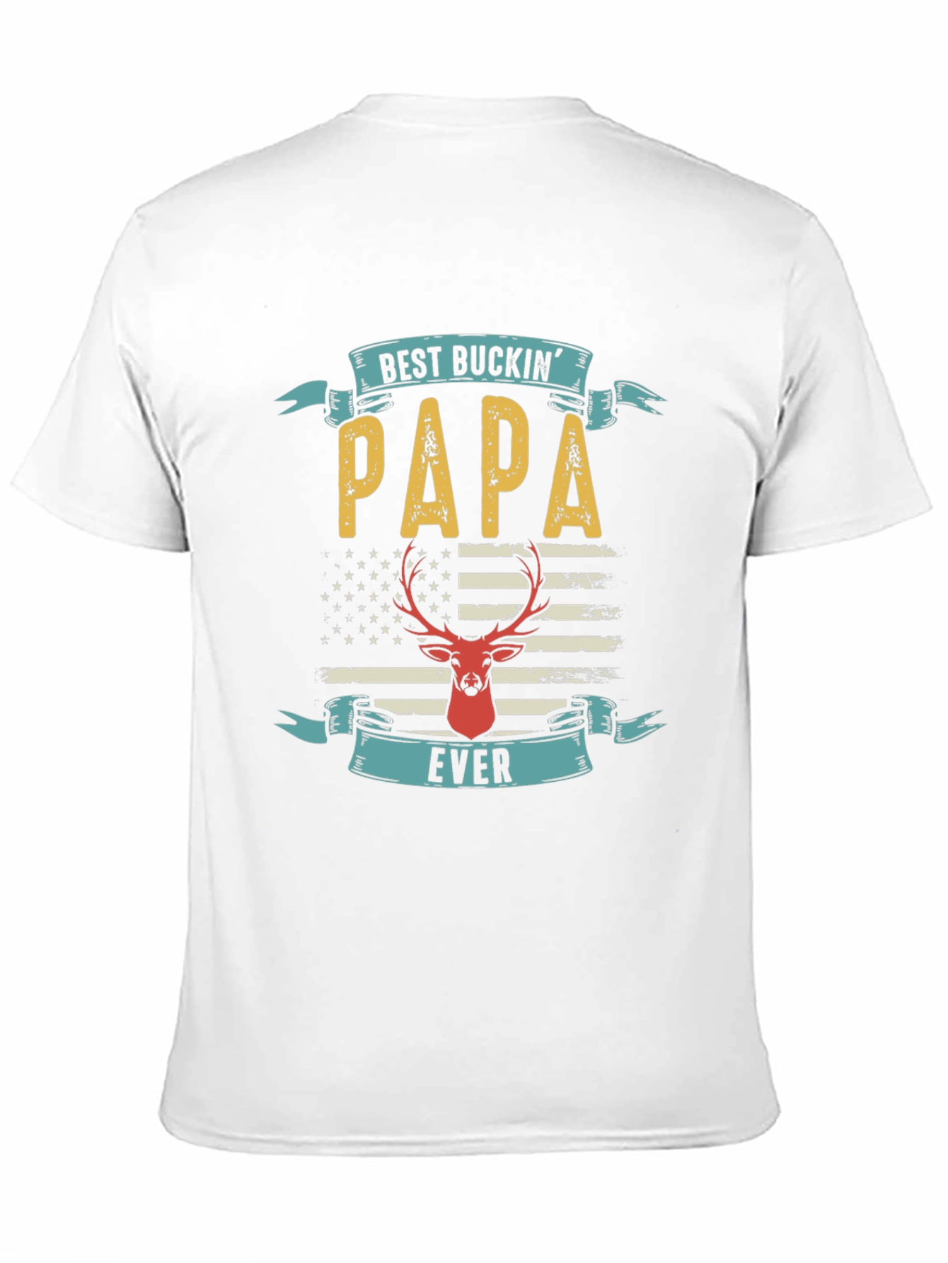 Black Best Buckin' Papa T-Shirt - Deer Hunter Father's Day Tee view 11