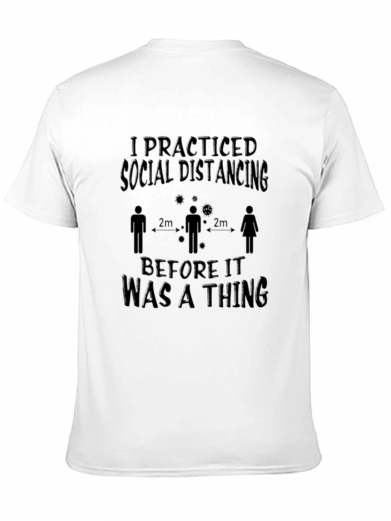Black Social Distancing T-Shirt - Black Graphic Tee view 11