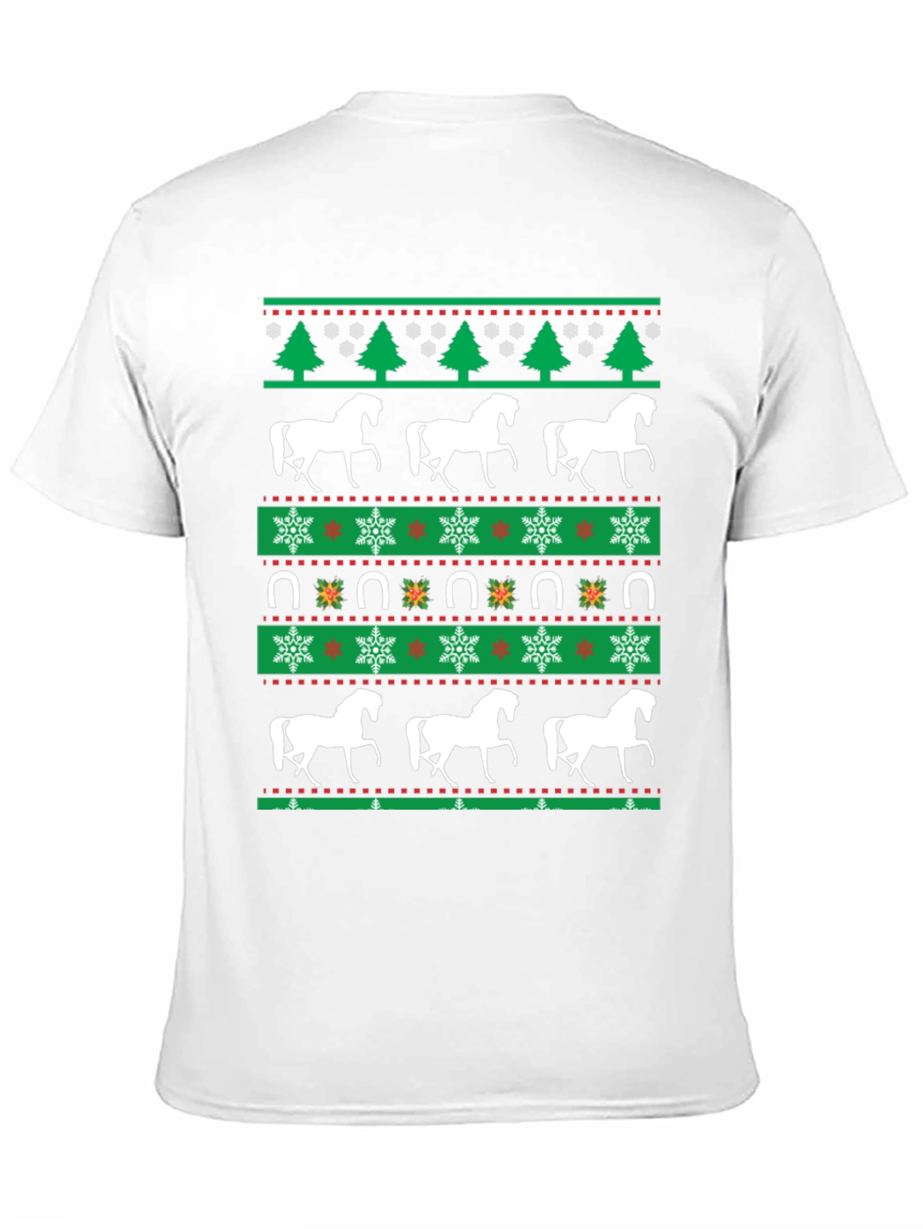 Black Horse Christmas T-Shirt: Holiday Equestrian Style view 11
