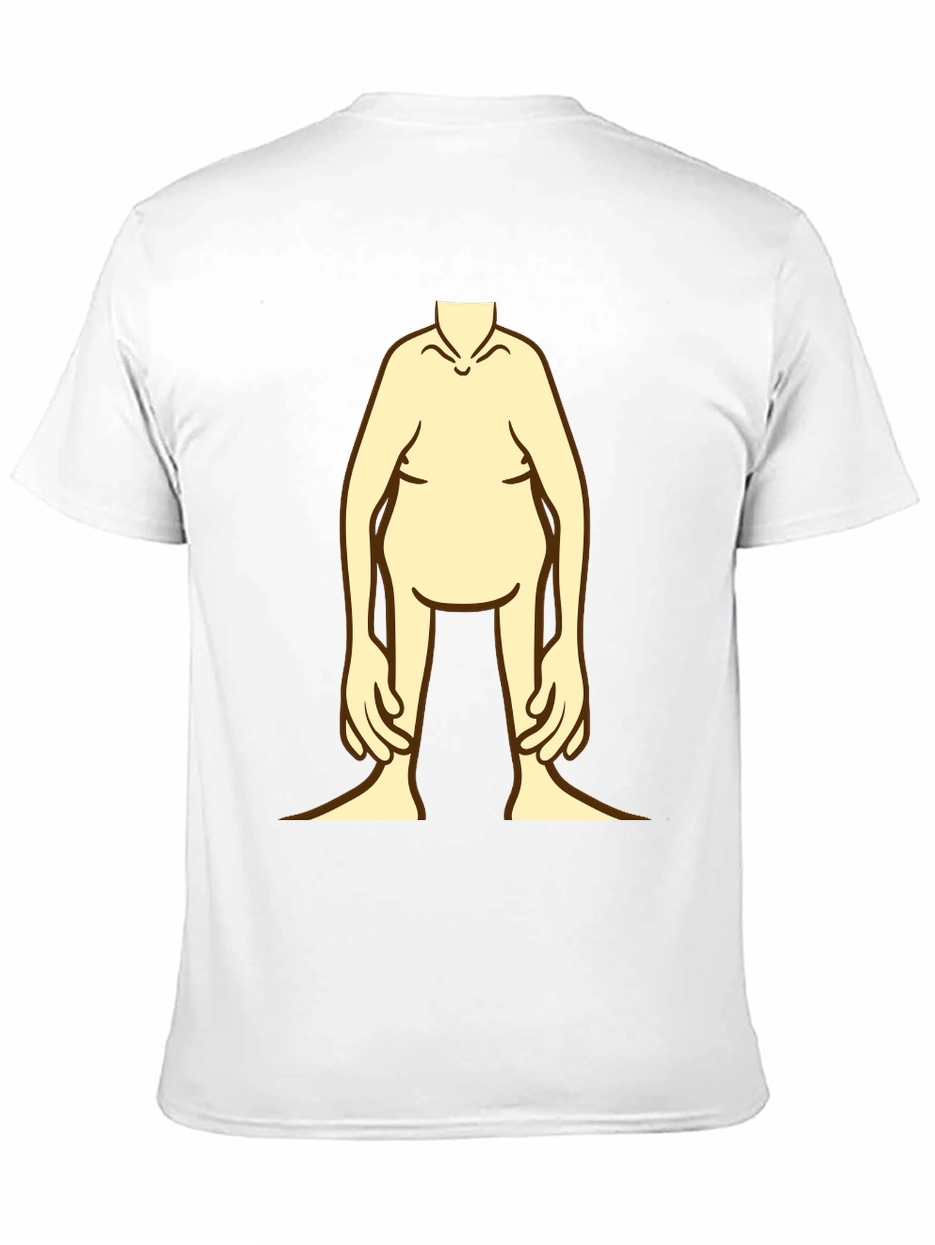 Black Funny Cartoon Body Black T-Shirt view 11