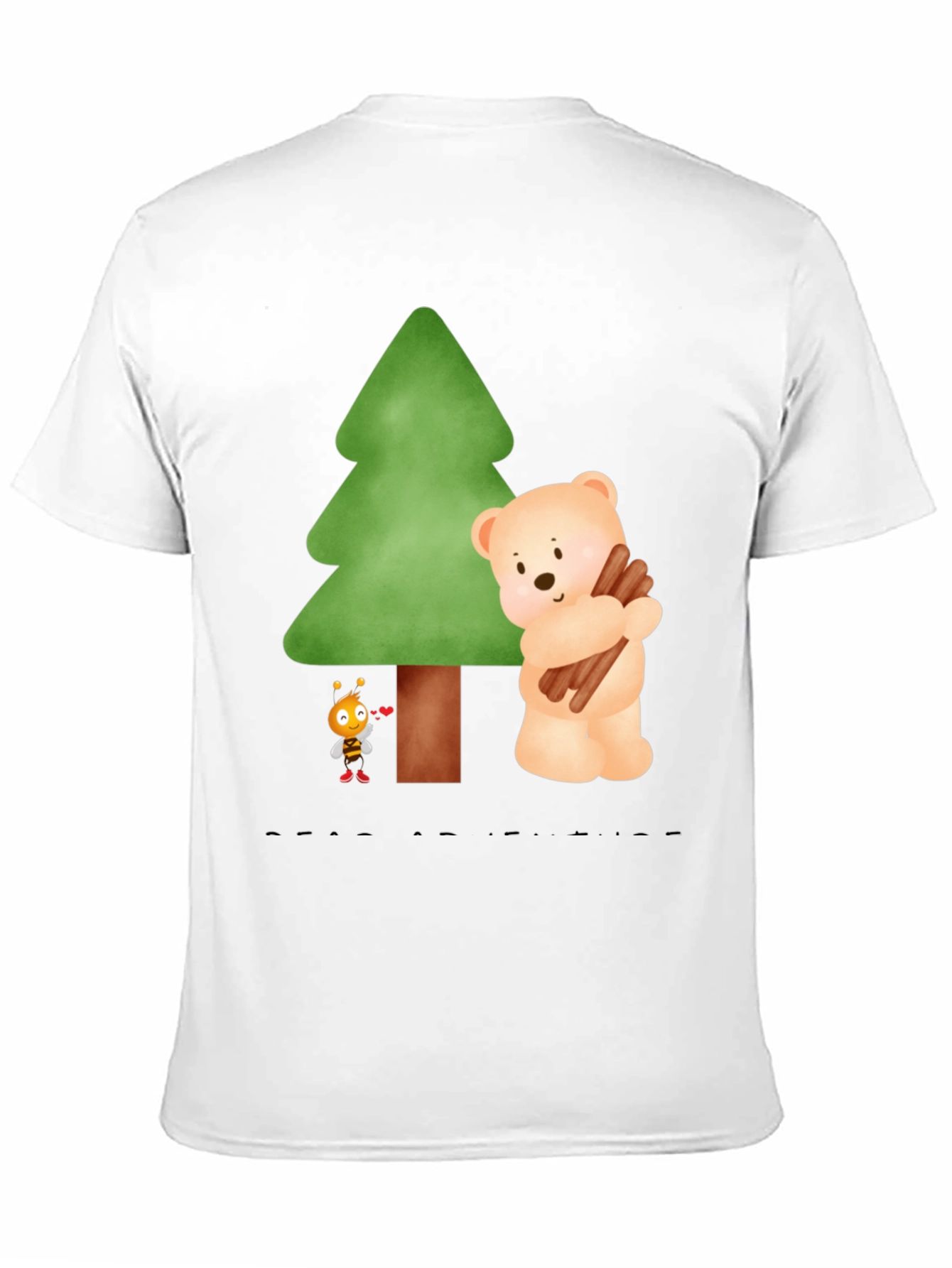 Black Cute Cartoon Nature Tee view 11