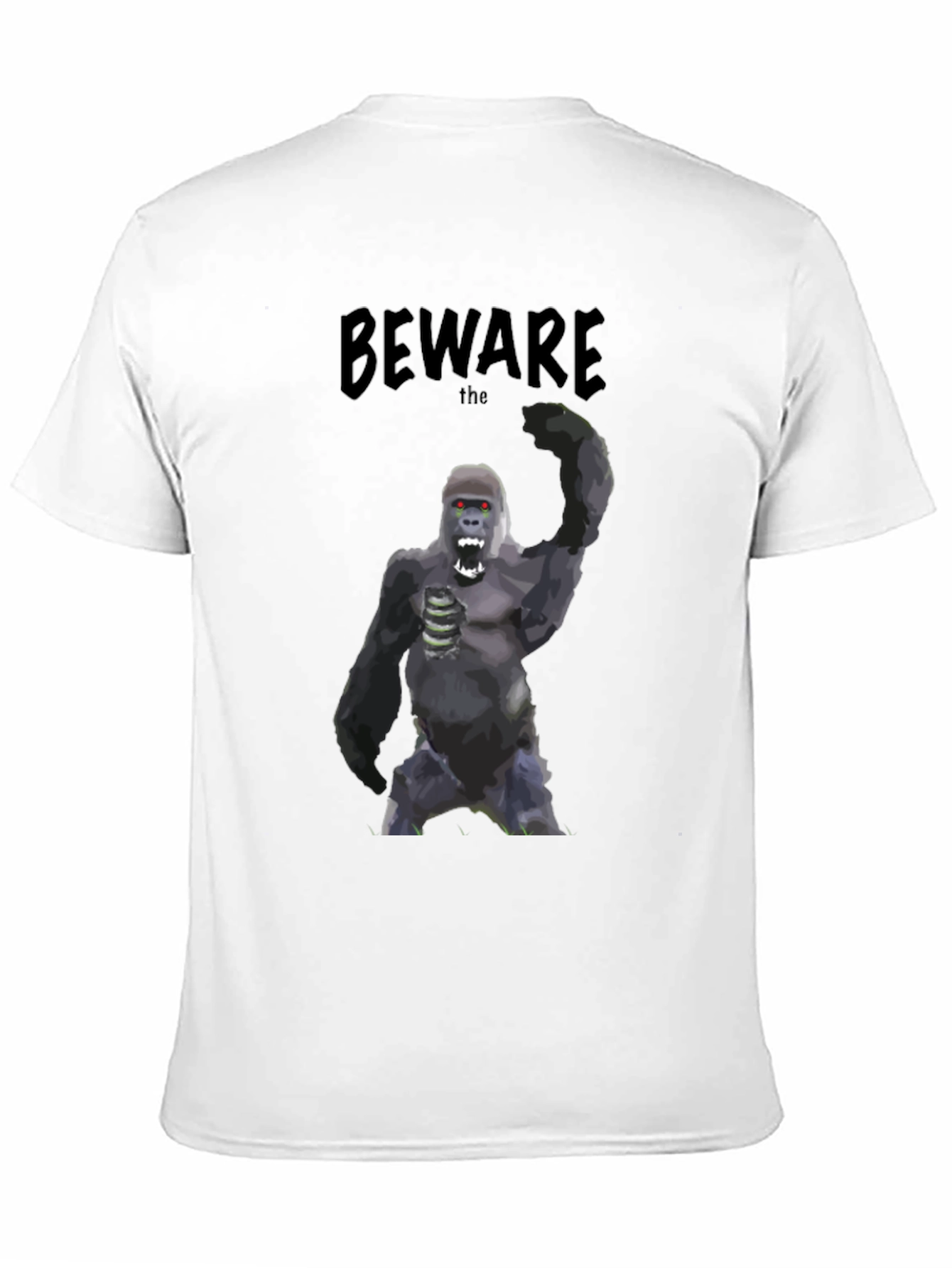 Black Beware the Gorilla T-Shirt - Graphic Tee view 11
