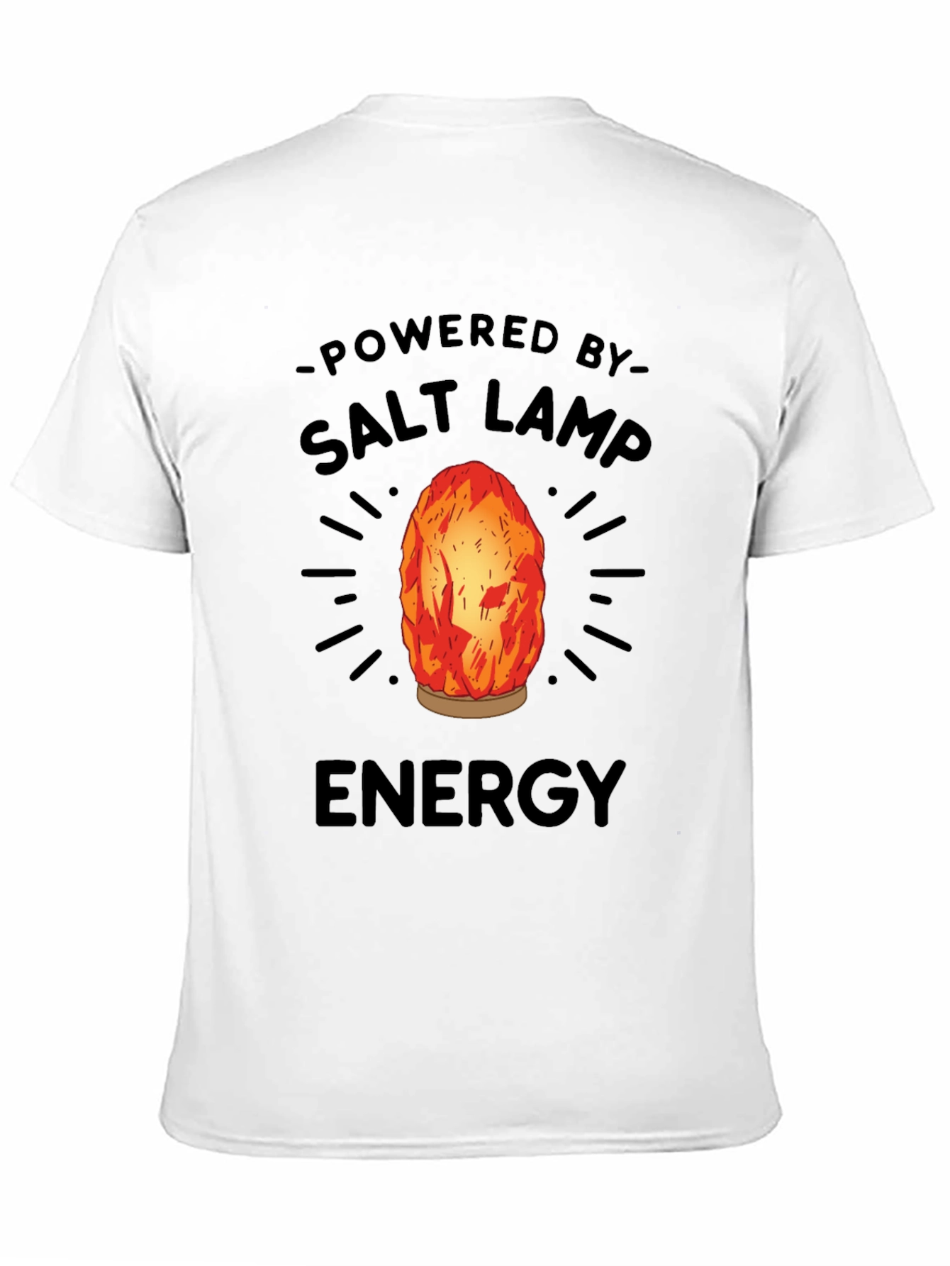 Black Powered By Salt Lamp Energy Graphic Tee view 11